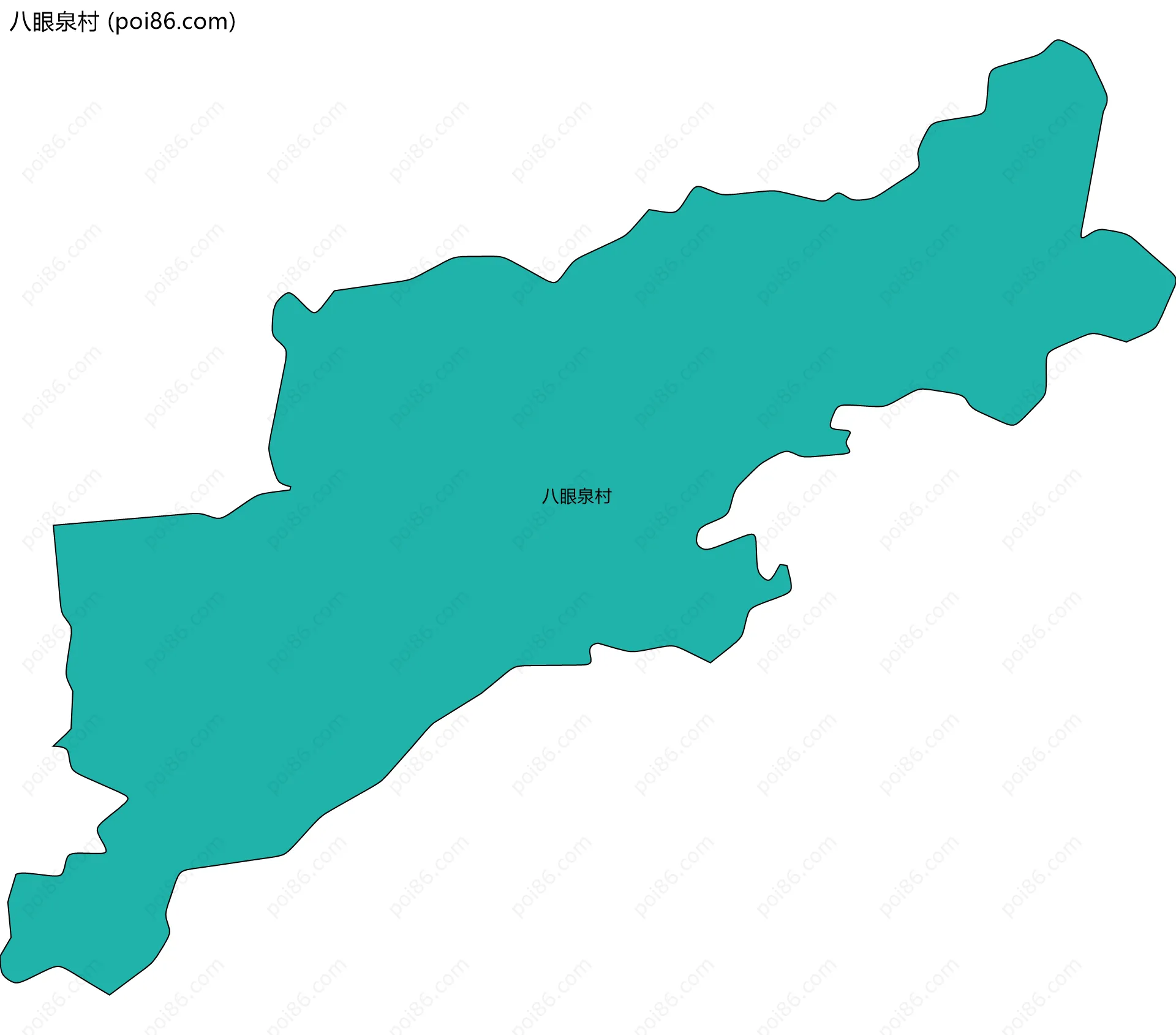 八眼泉村边界地图