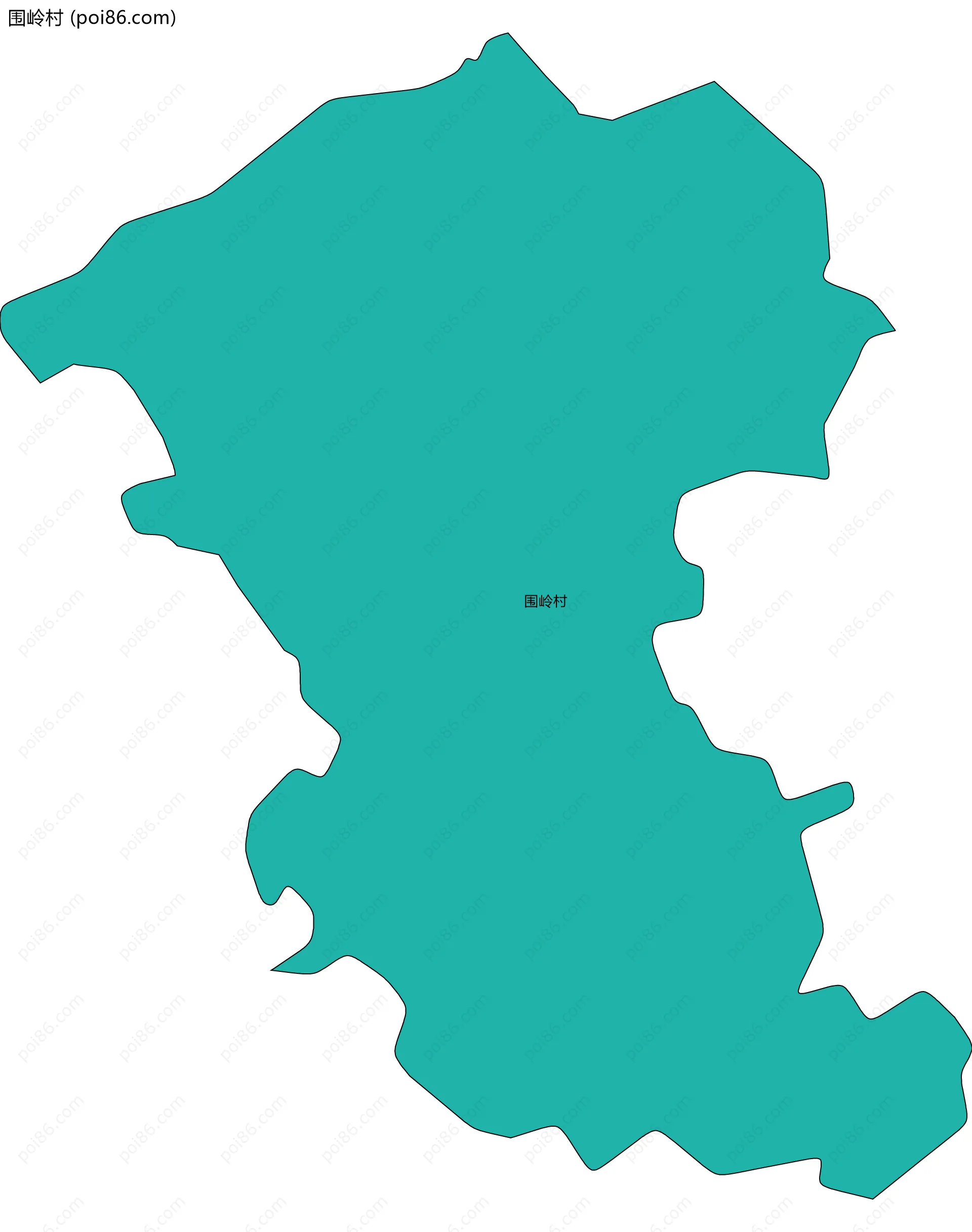 围岭村边界地图