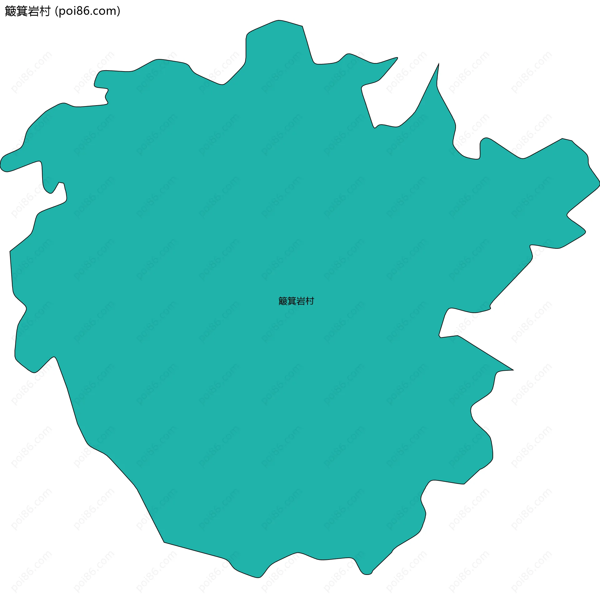 簸箕岩村边界地图