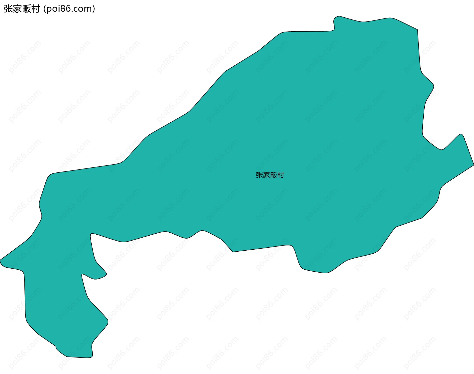 张家畈村边界地图