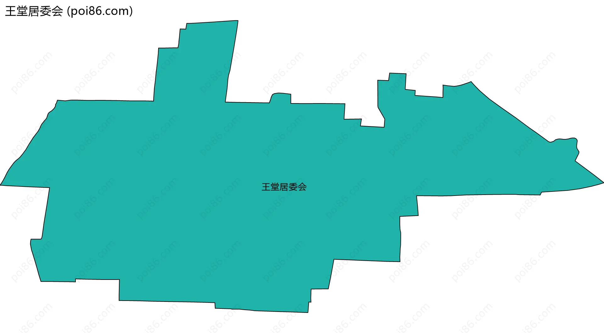 王堂居委会边界地图