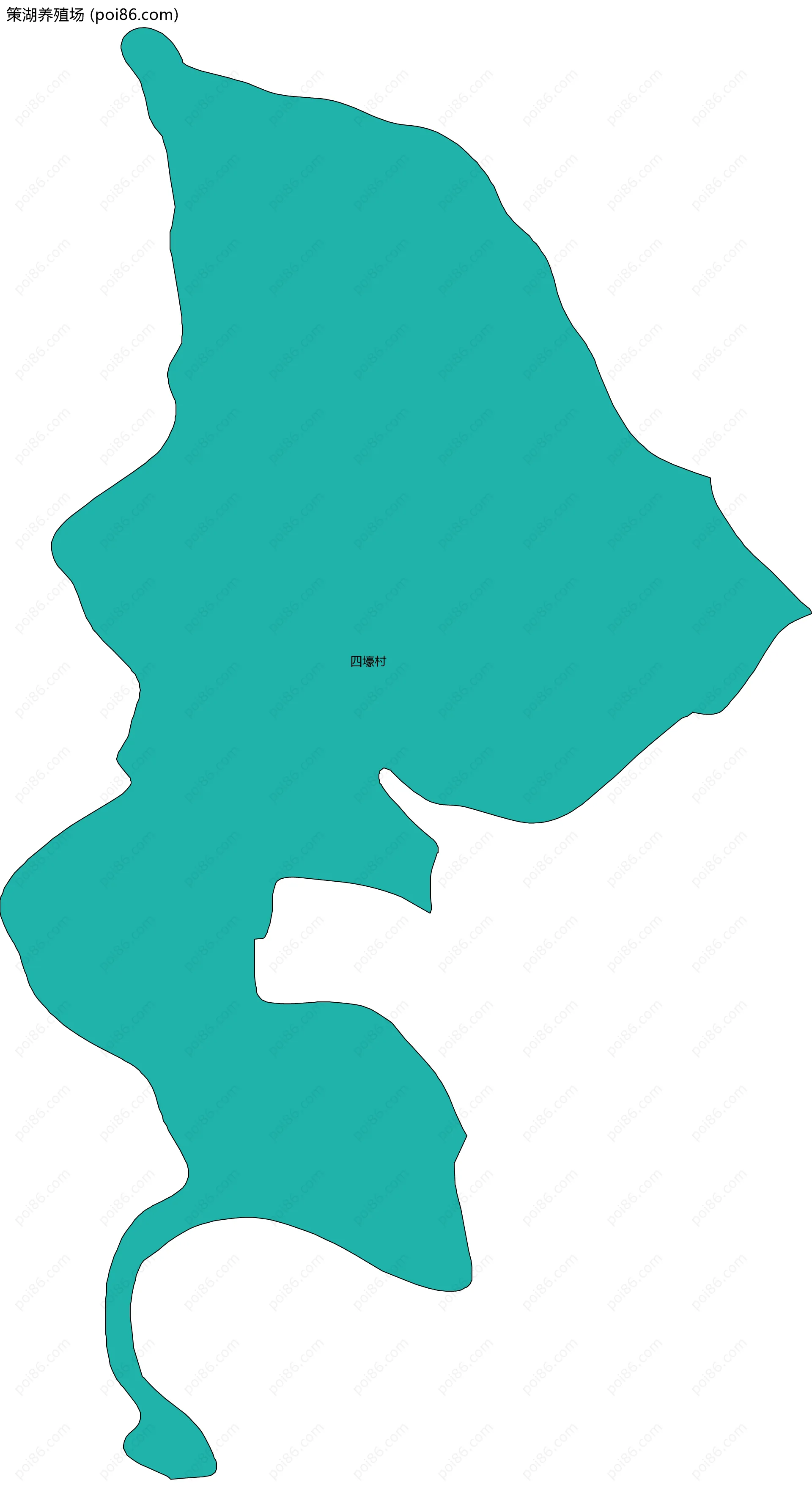 策湖养殖场边界地图(五级行政区划)