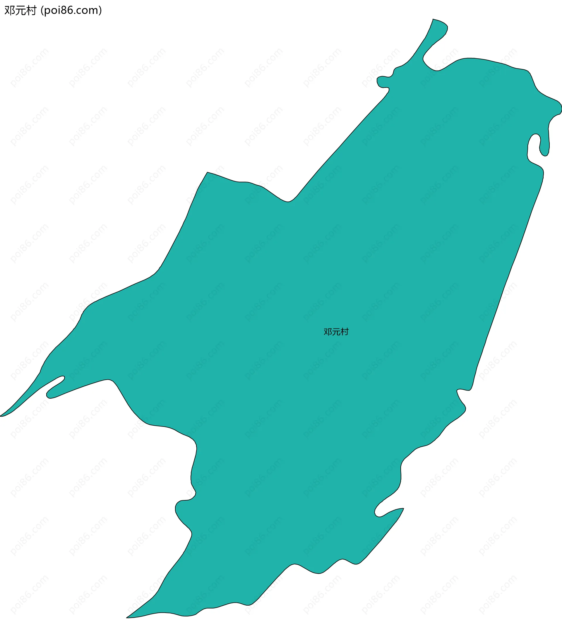 邓元村边界地图