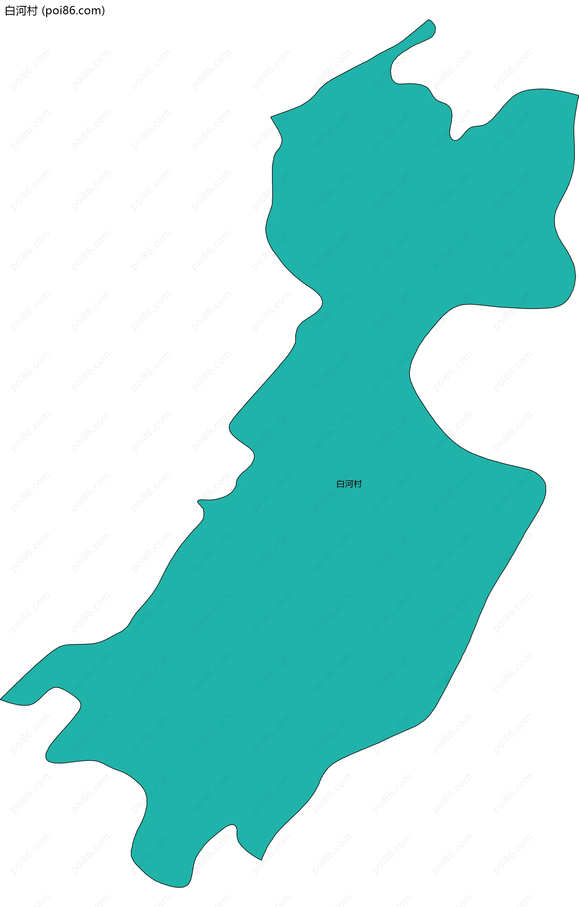 白河村边界地图