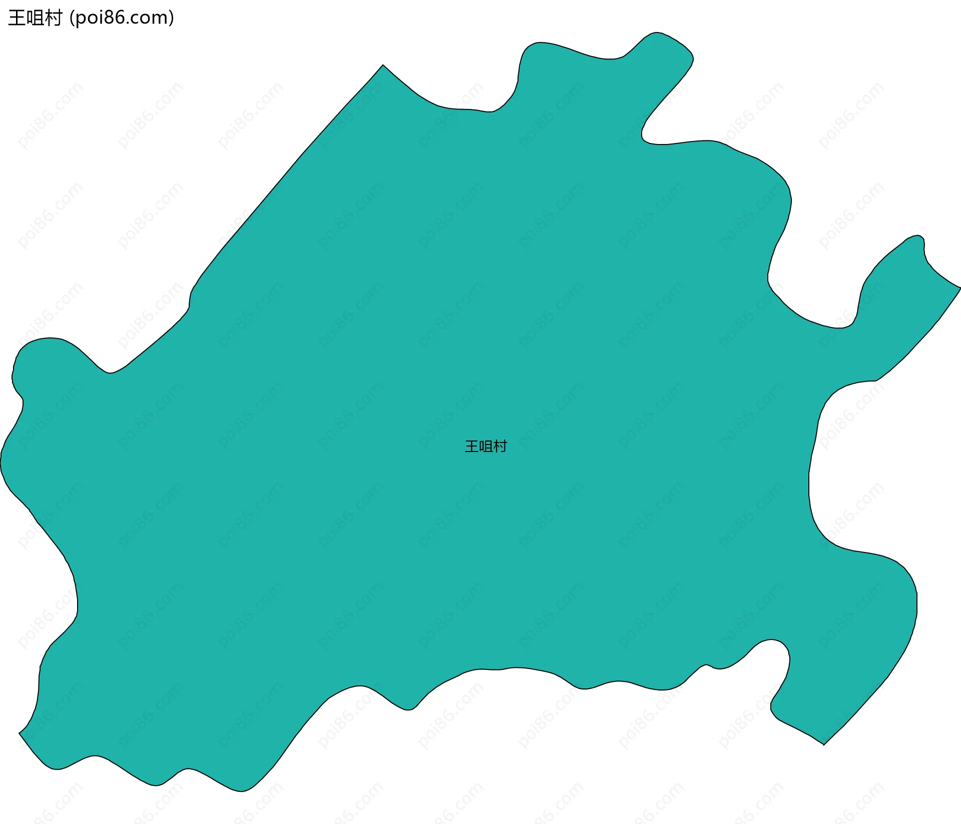 王咀村边界地图