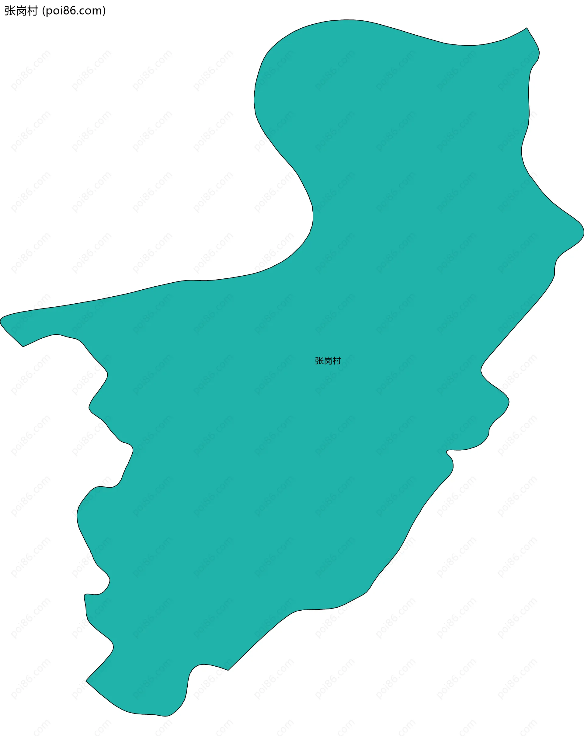 张岗村边界地图