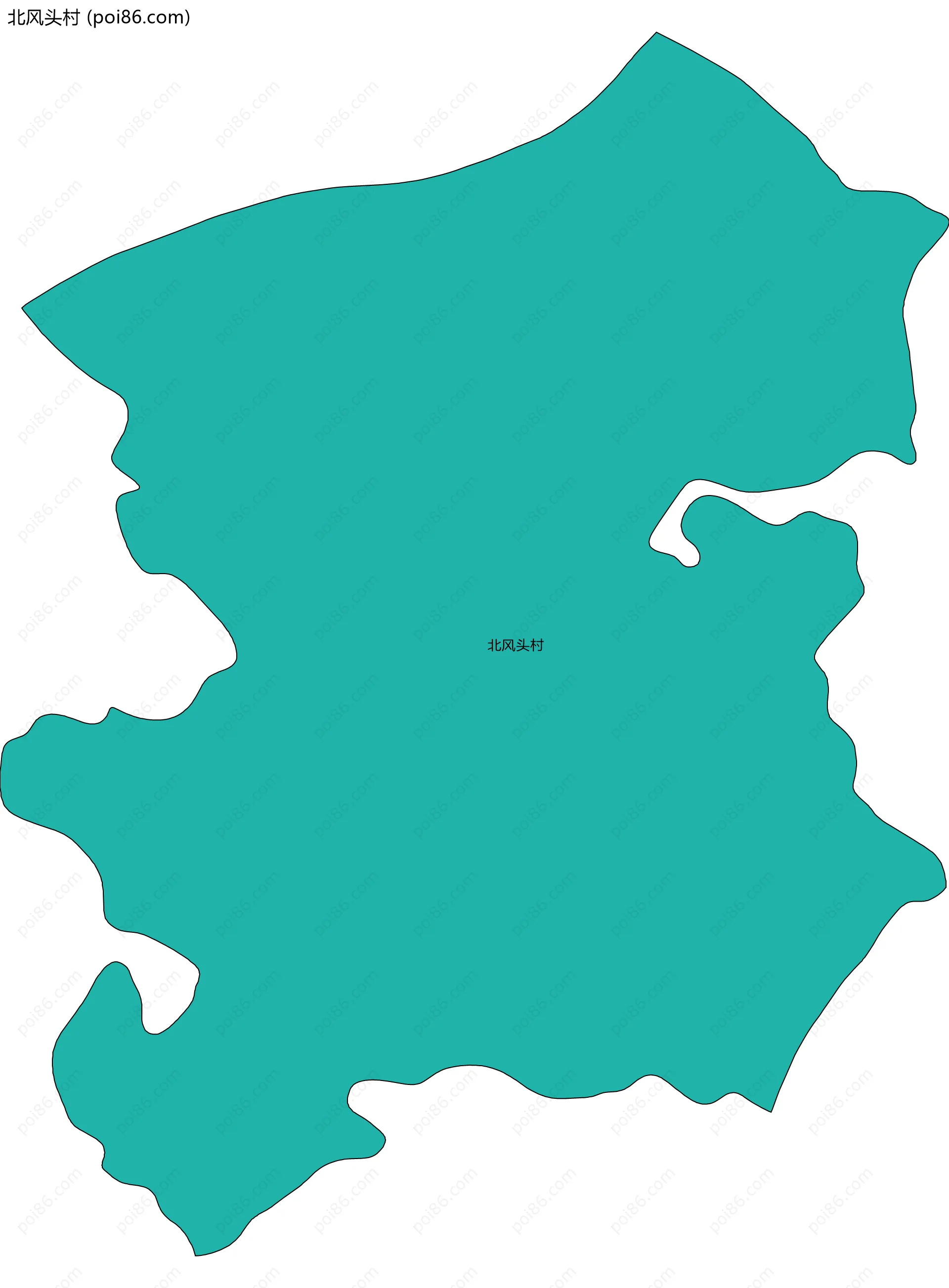 北风头村边界地图