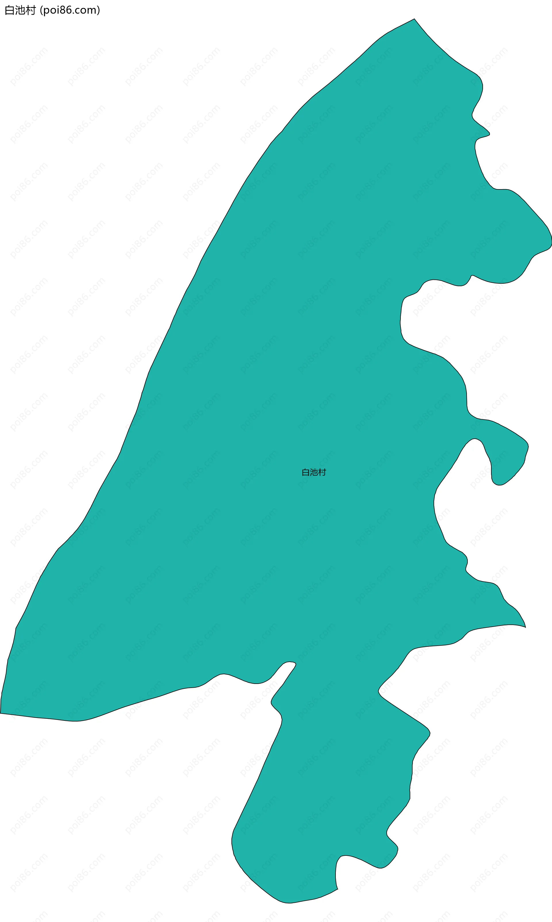 白池村边界地图