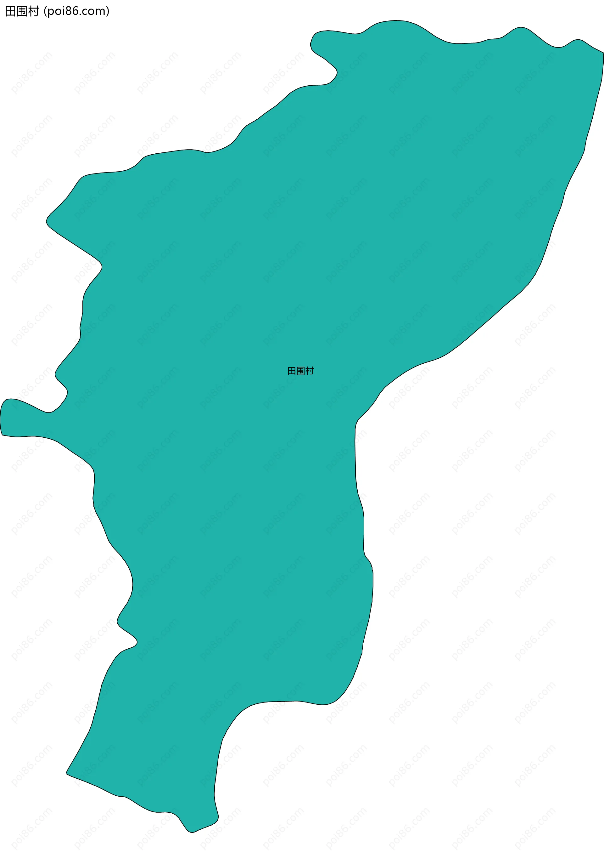 田围村边界地图