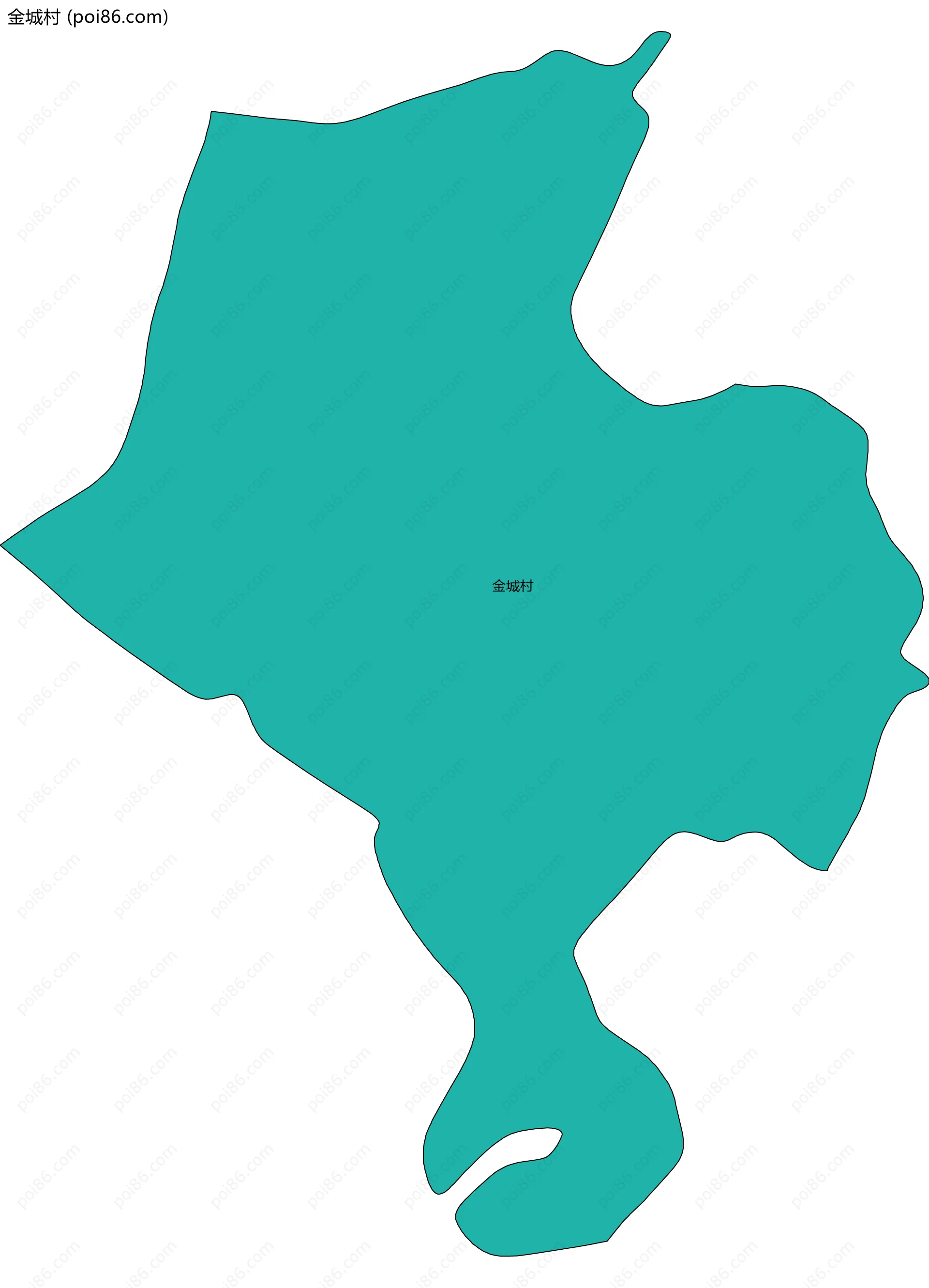 金城村边界地图