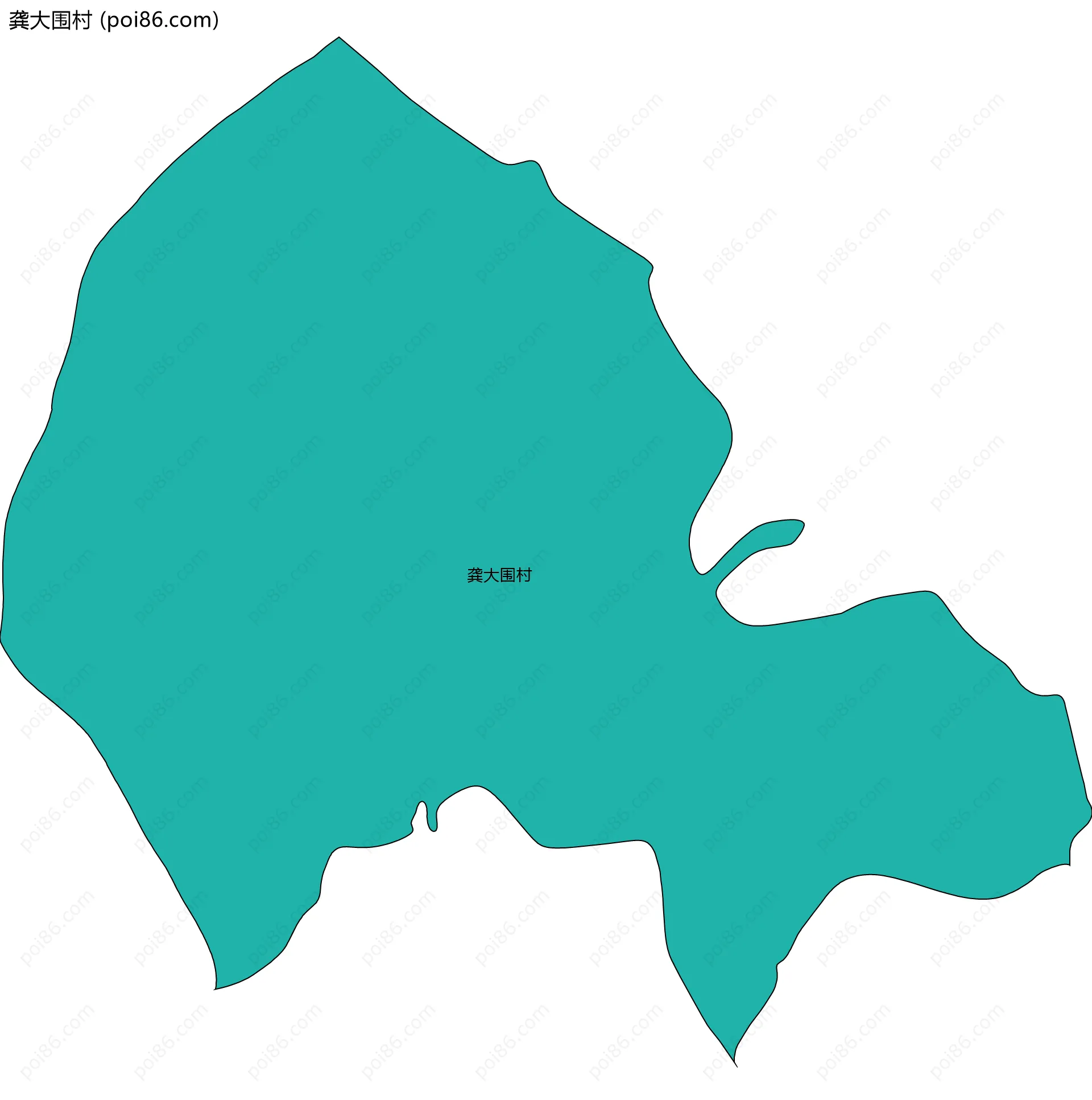 龚大围村边界地图