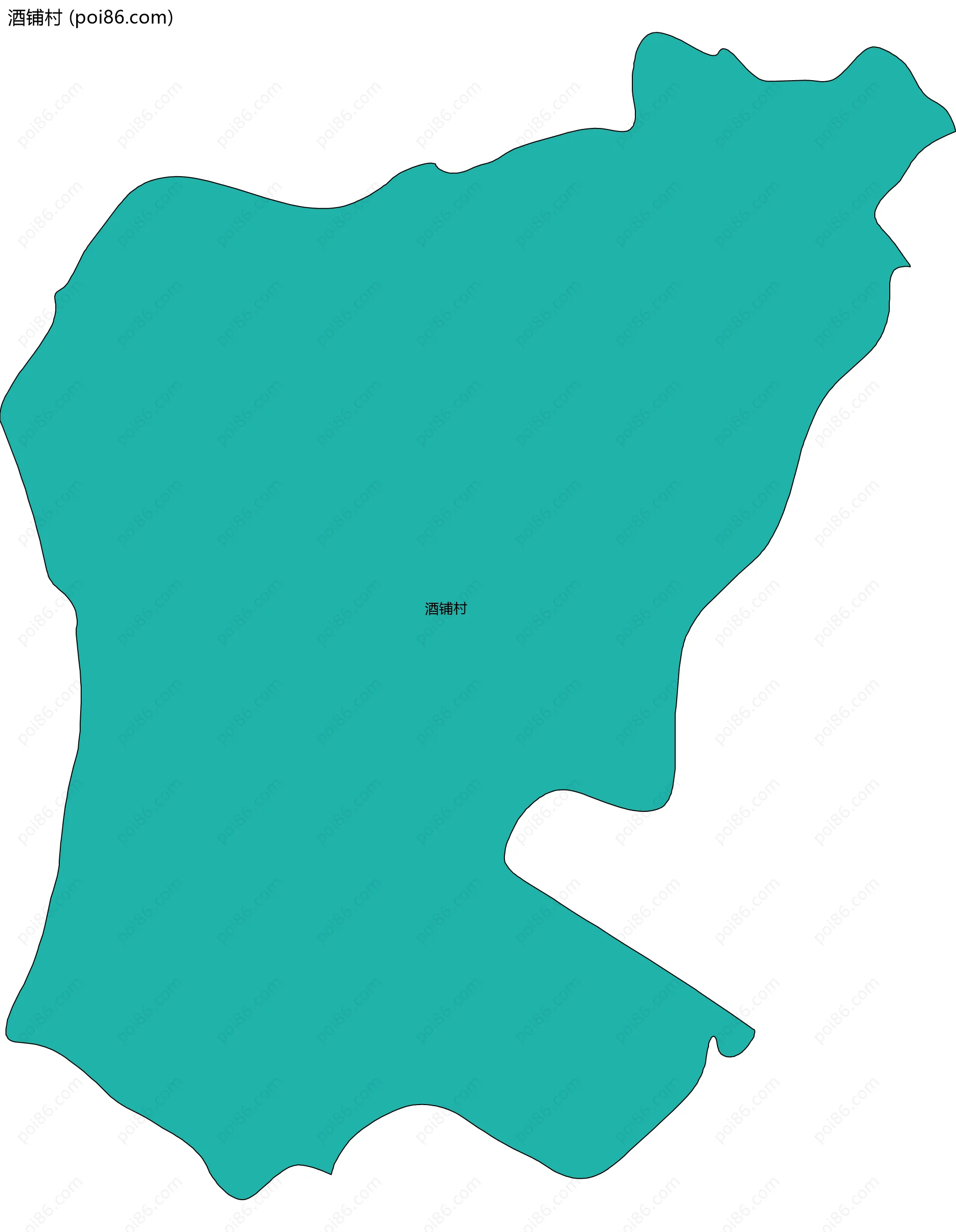 酒铺村边界地图