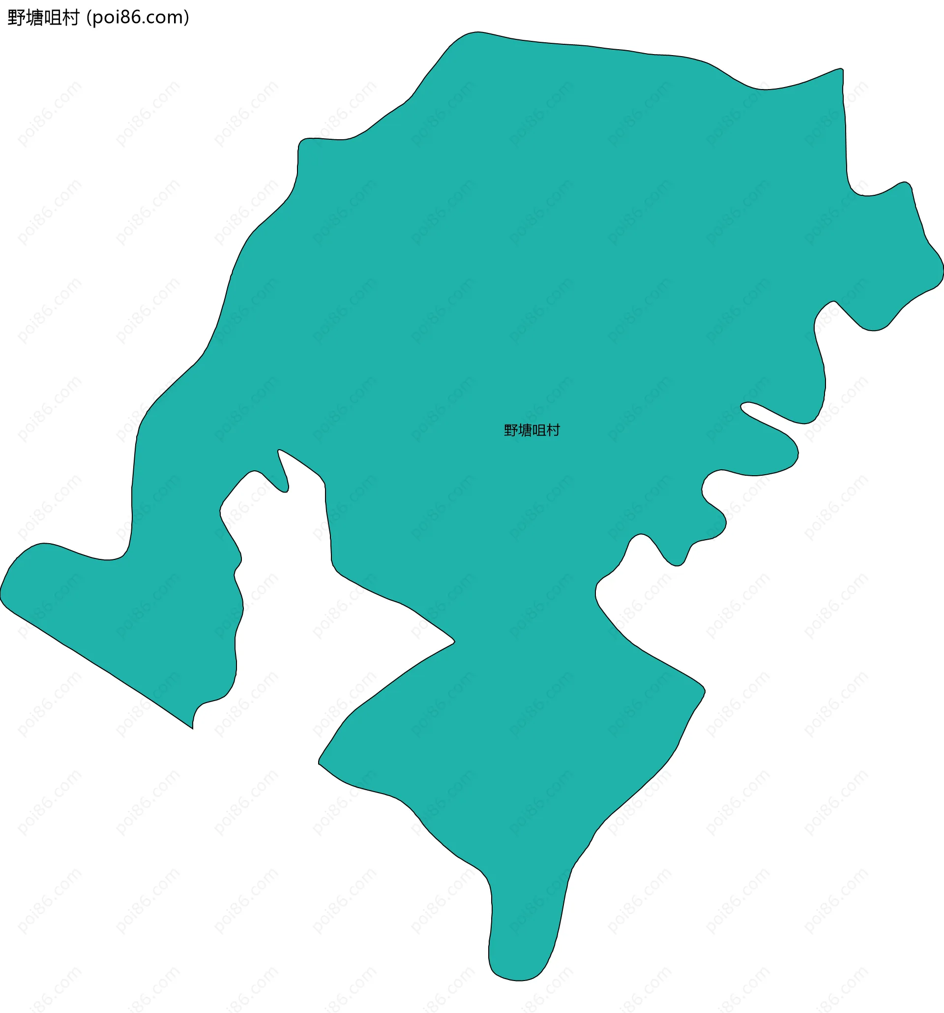 野塘咀村边界地图