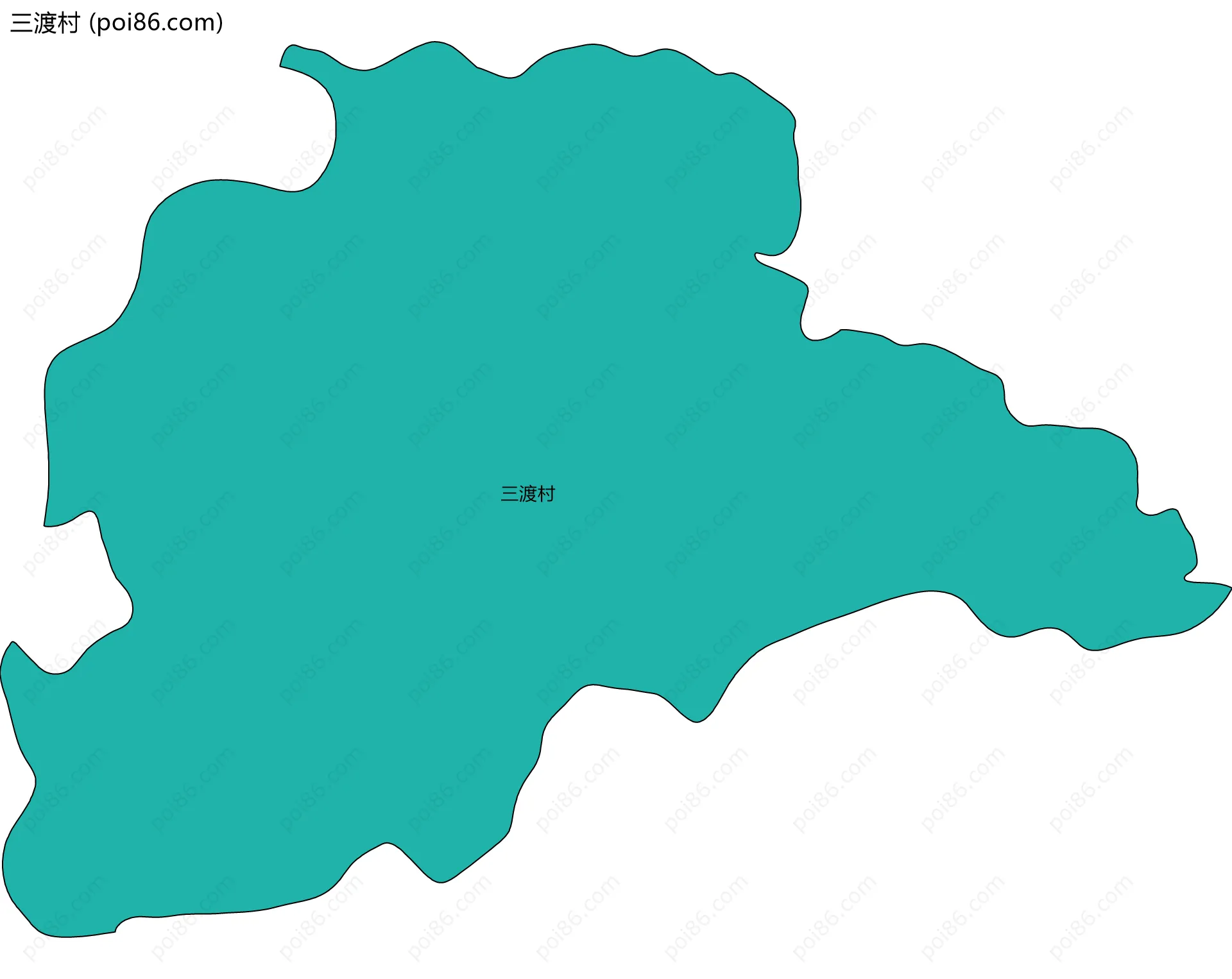 三渡村边界地图