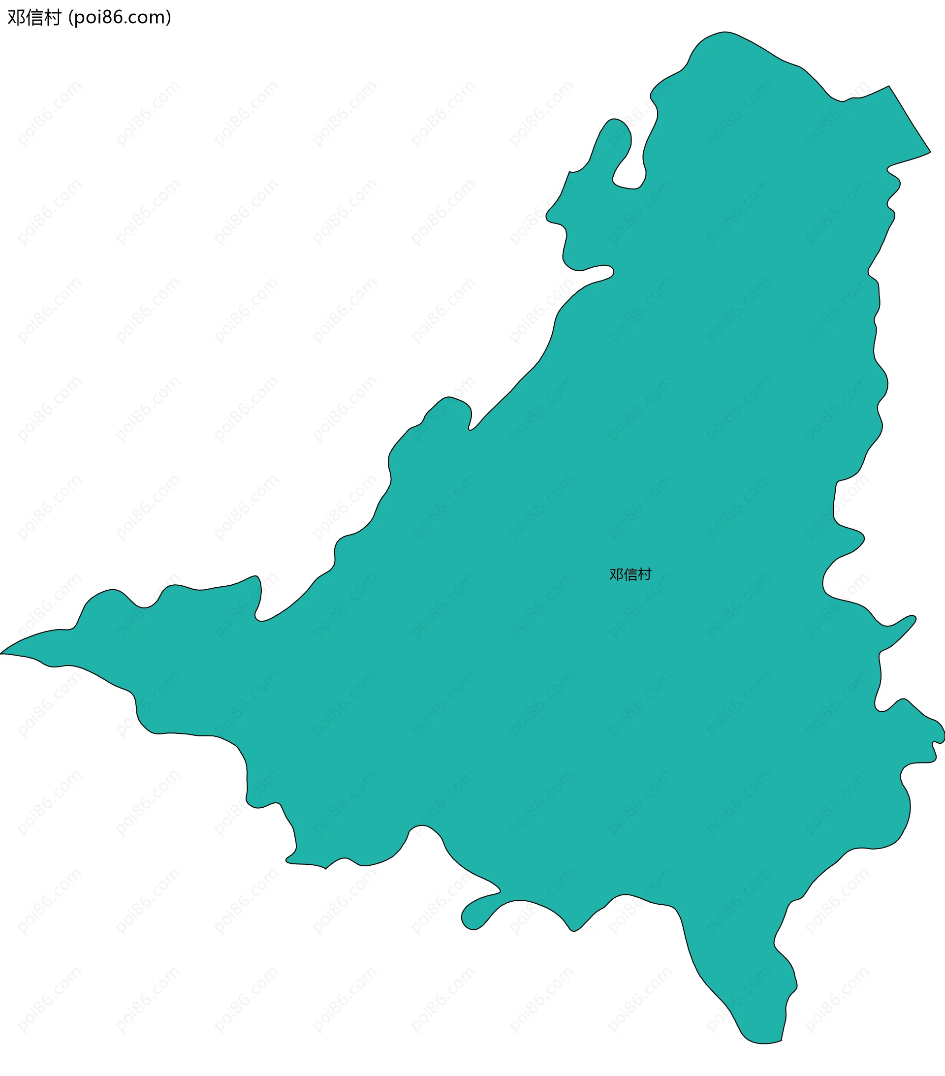 邓信村边界地图