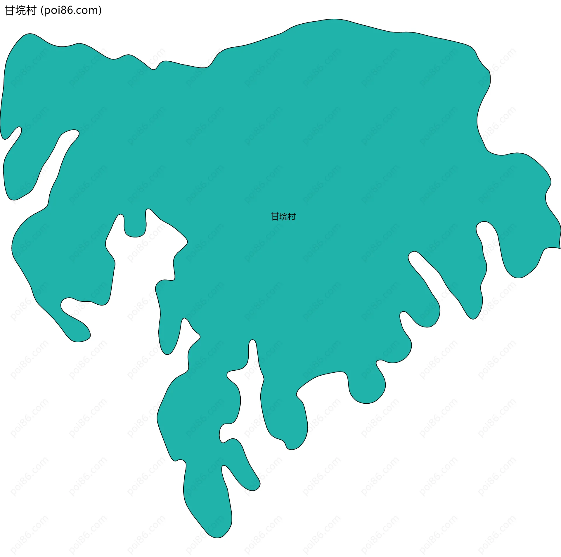 甘垸村边界地图