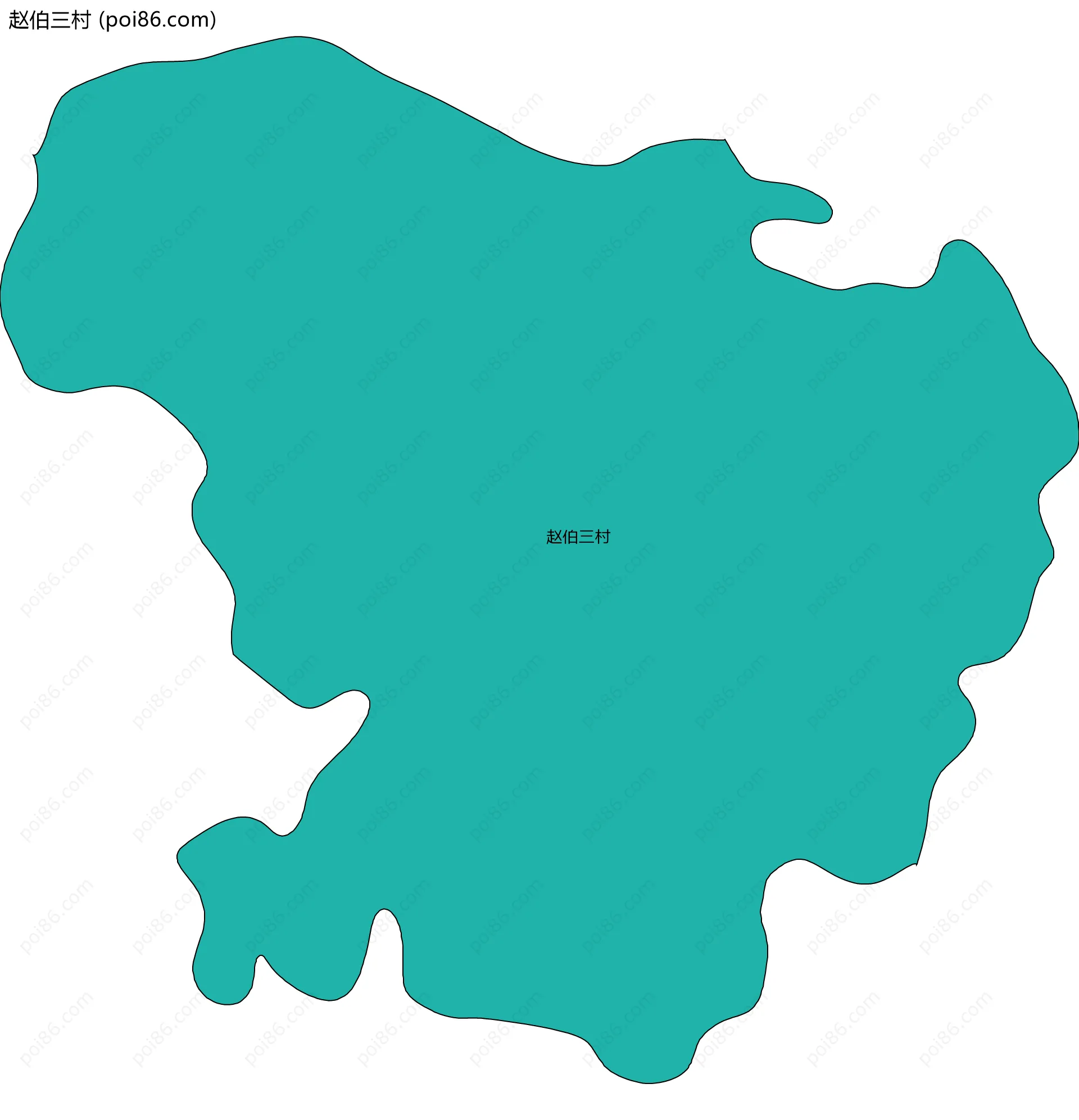 赵伯三村边界地图