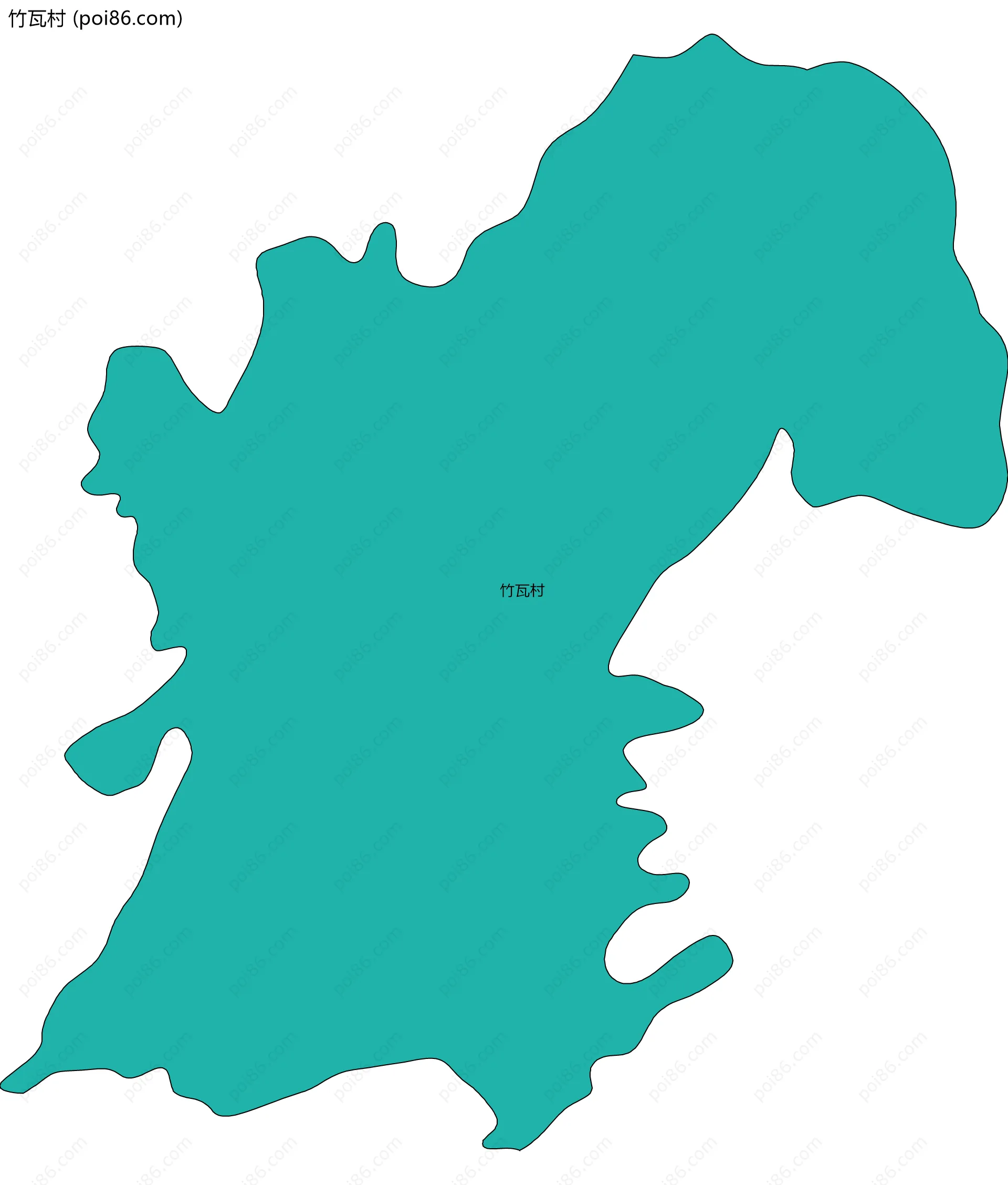 竹瓦村边界地图