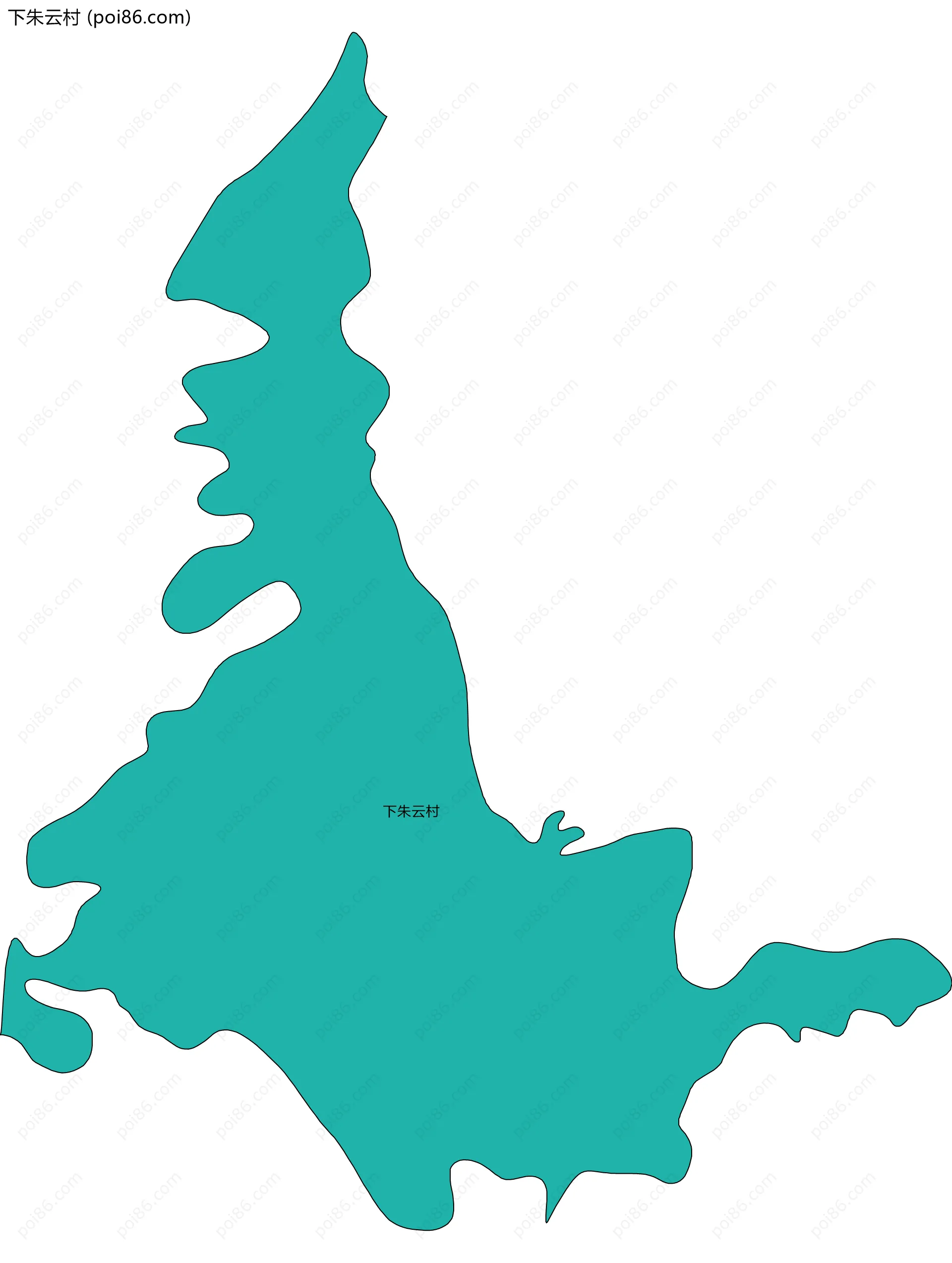 下朱云村边界地图