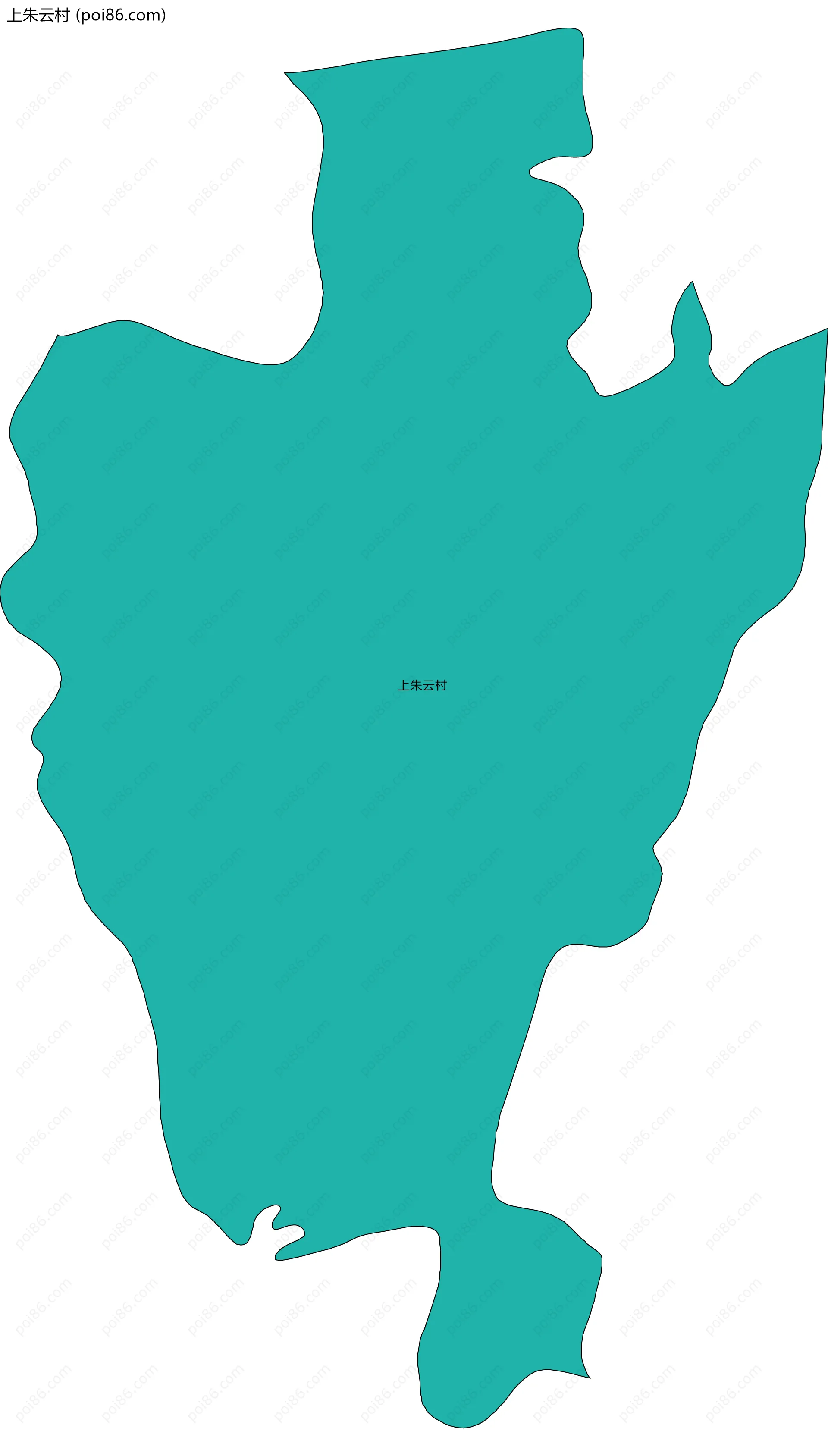 上朱云村边界地图