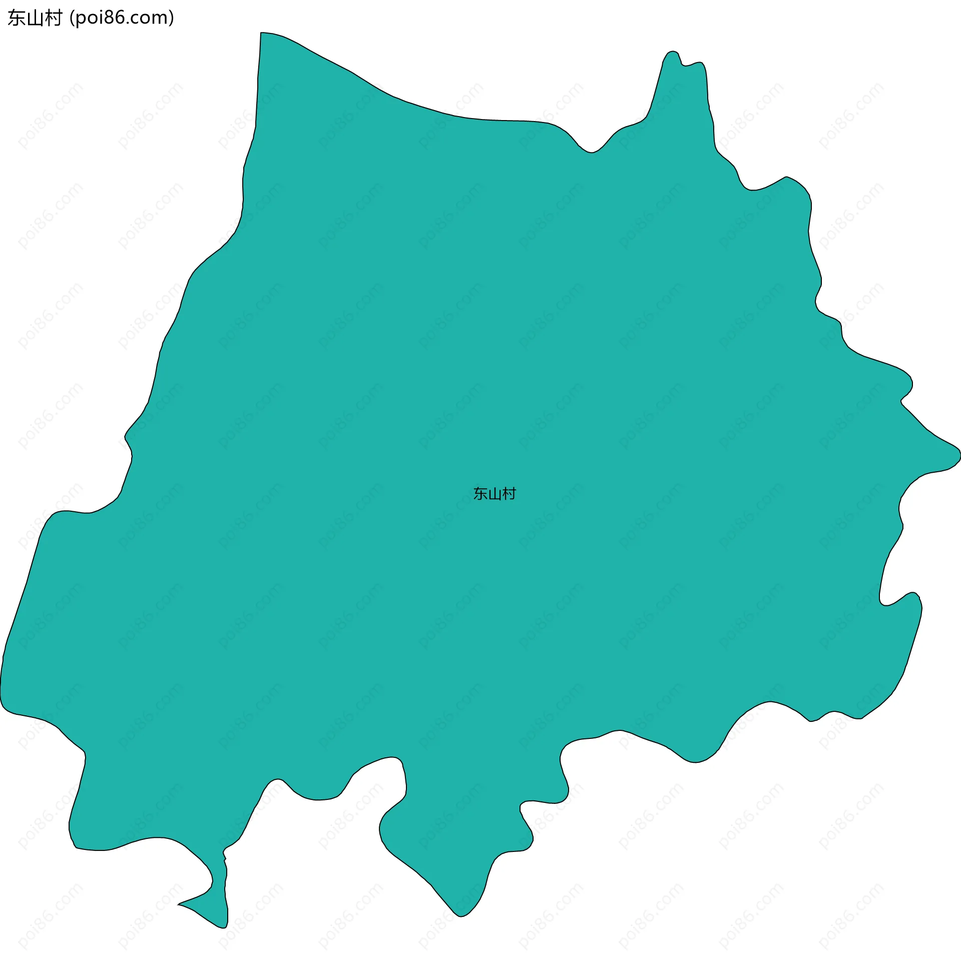 东山村边界地图