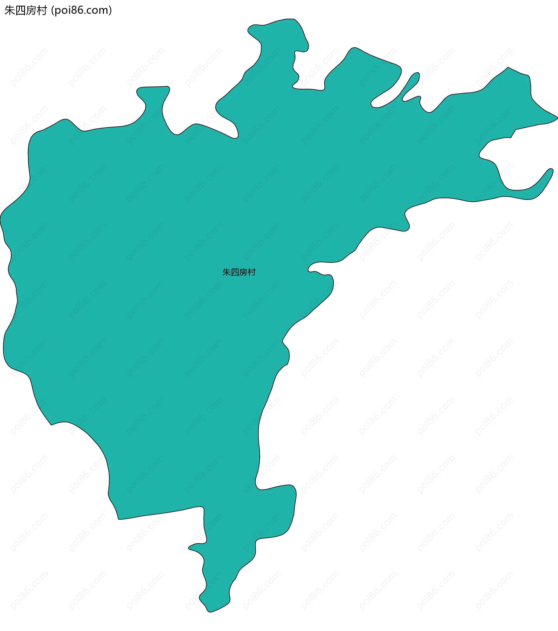 朱四房村边界地图