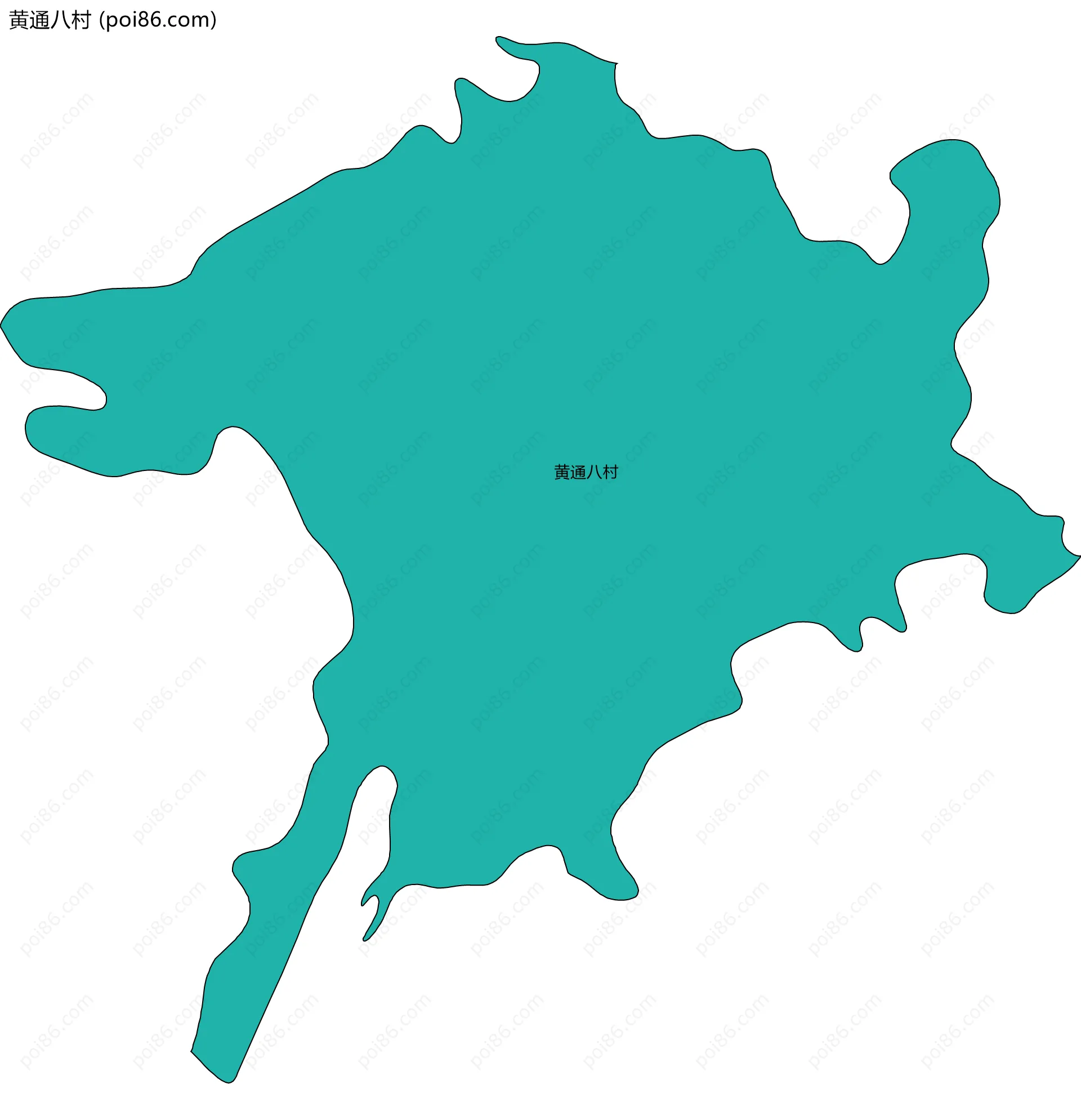 黄通八村边界地图