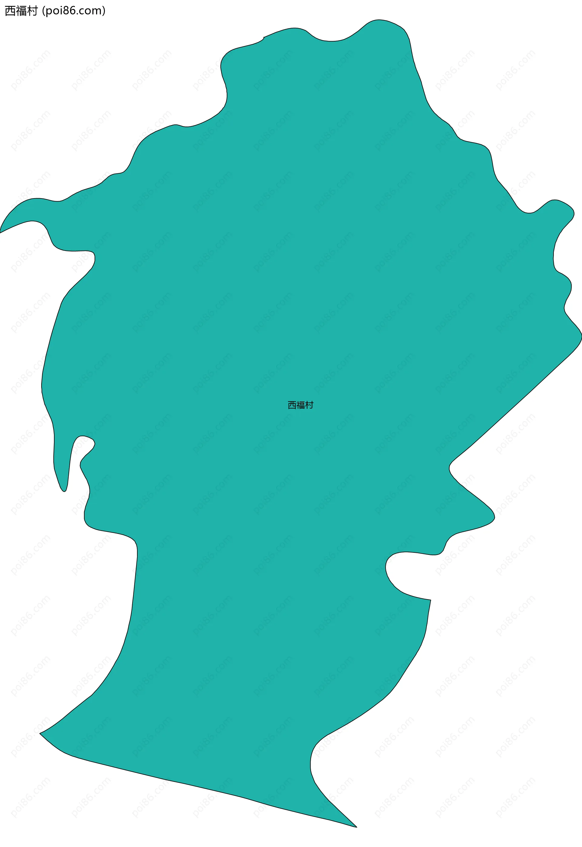 西福村边界地图