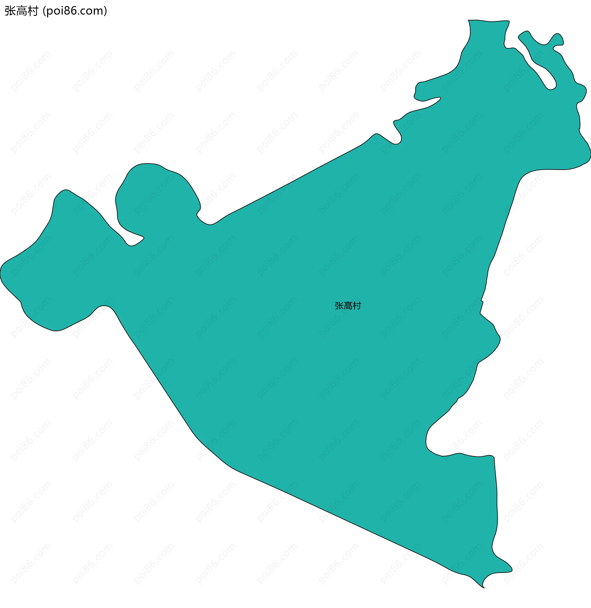 张高村边界地图