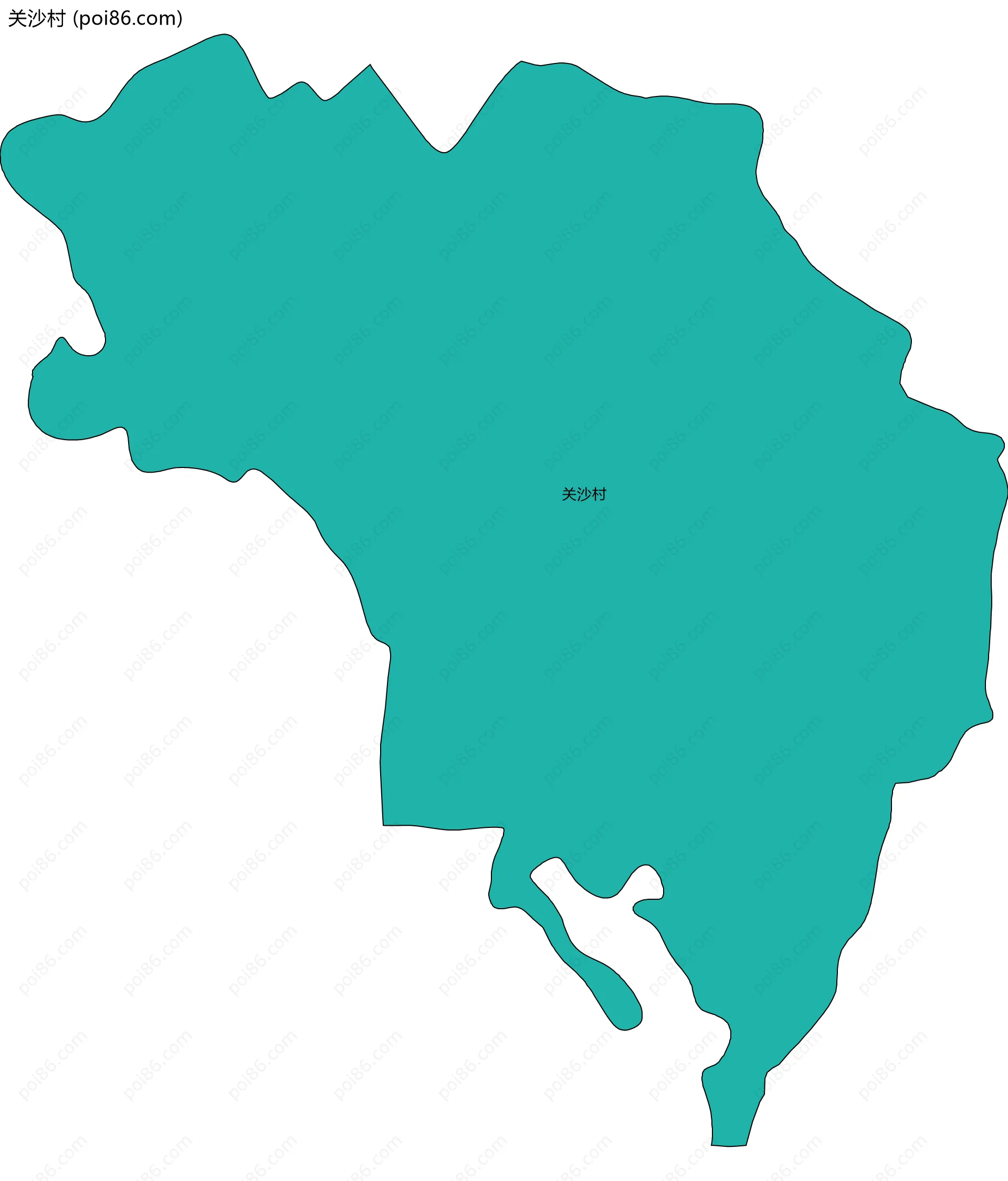 关沙村边界地图