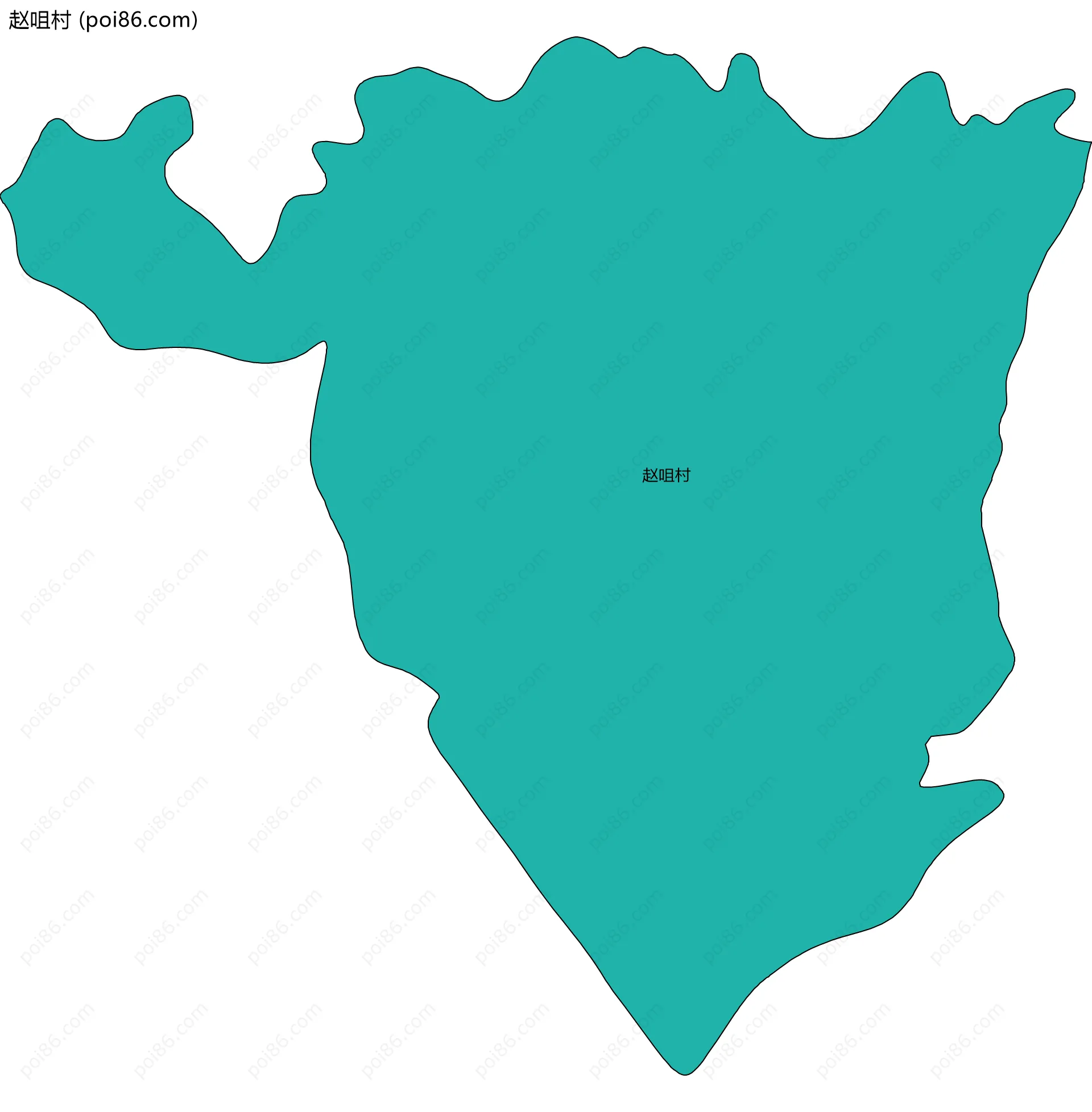 赵咀村边界地图