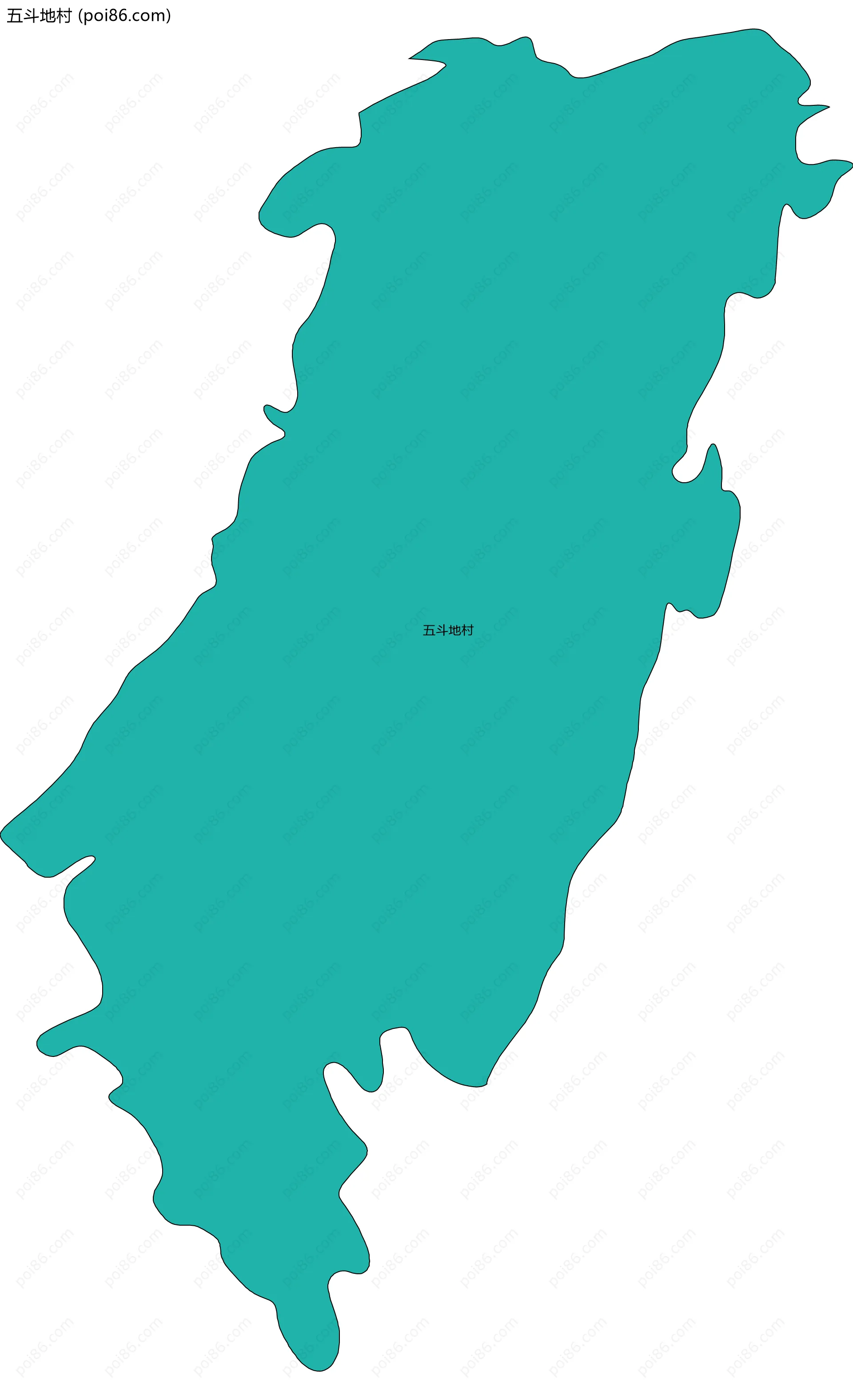 五斗地村边界地图