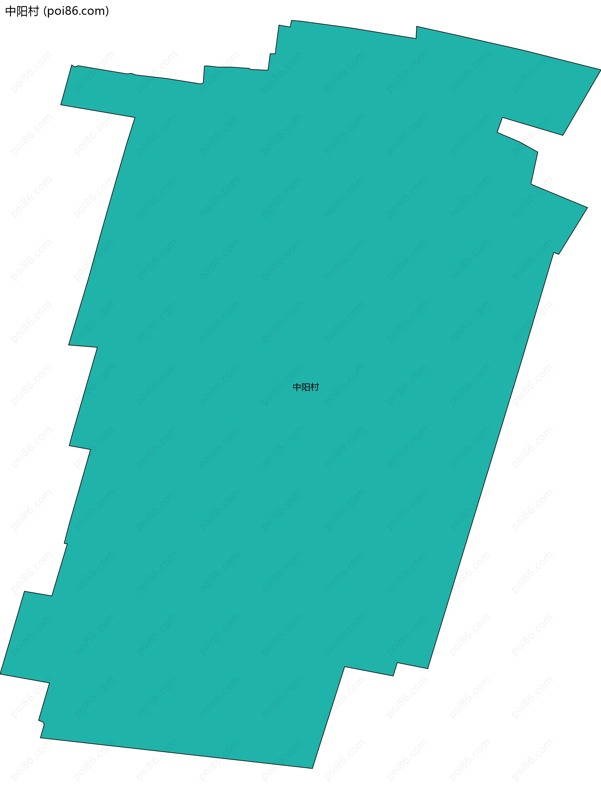 中阳村边界地图