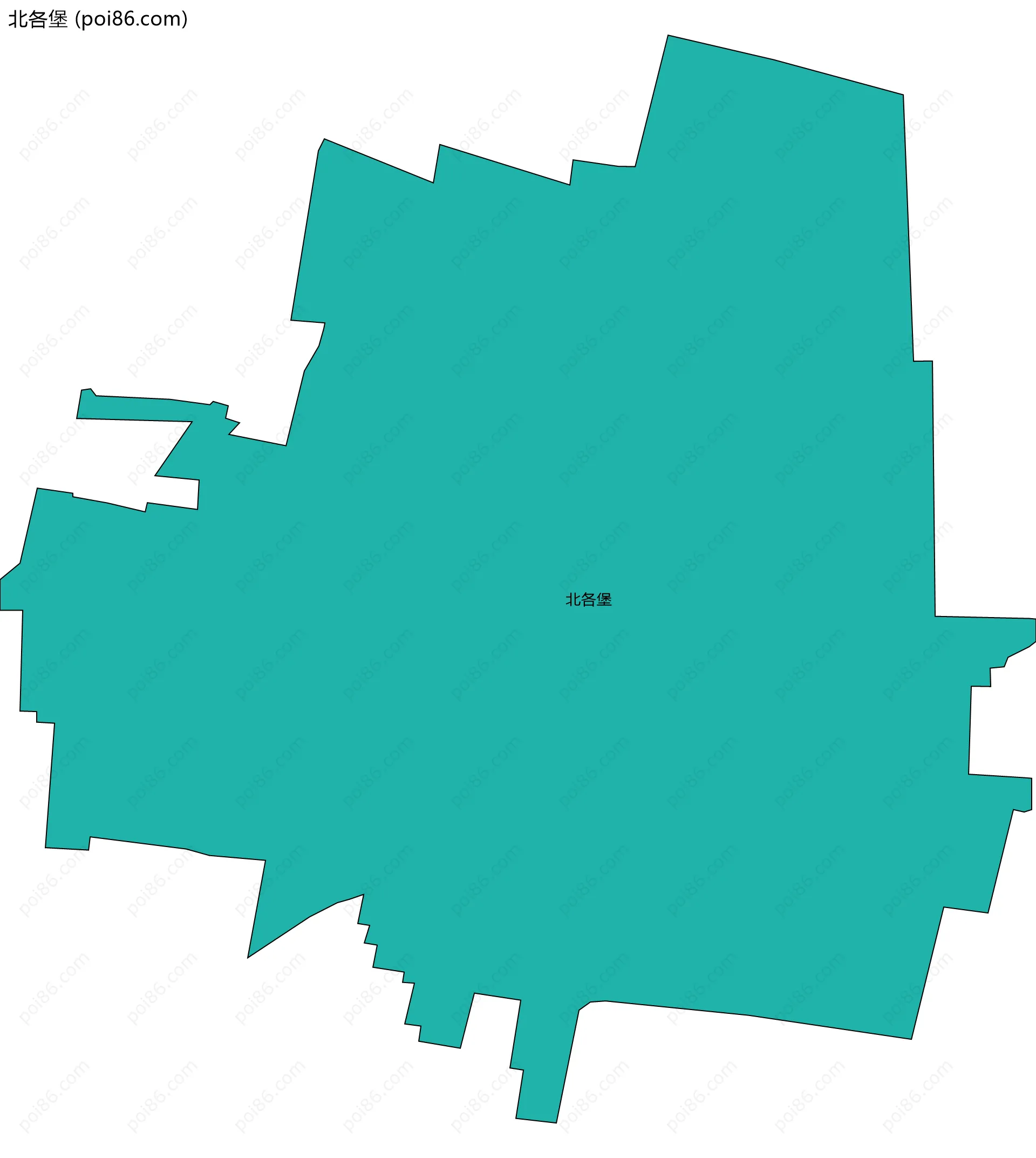 北各堡边界地图