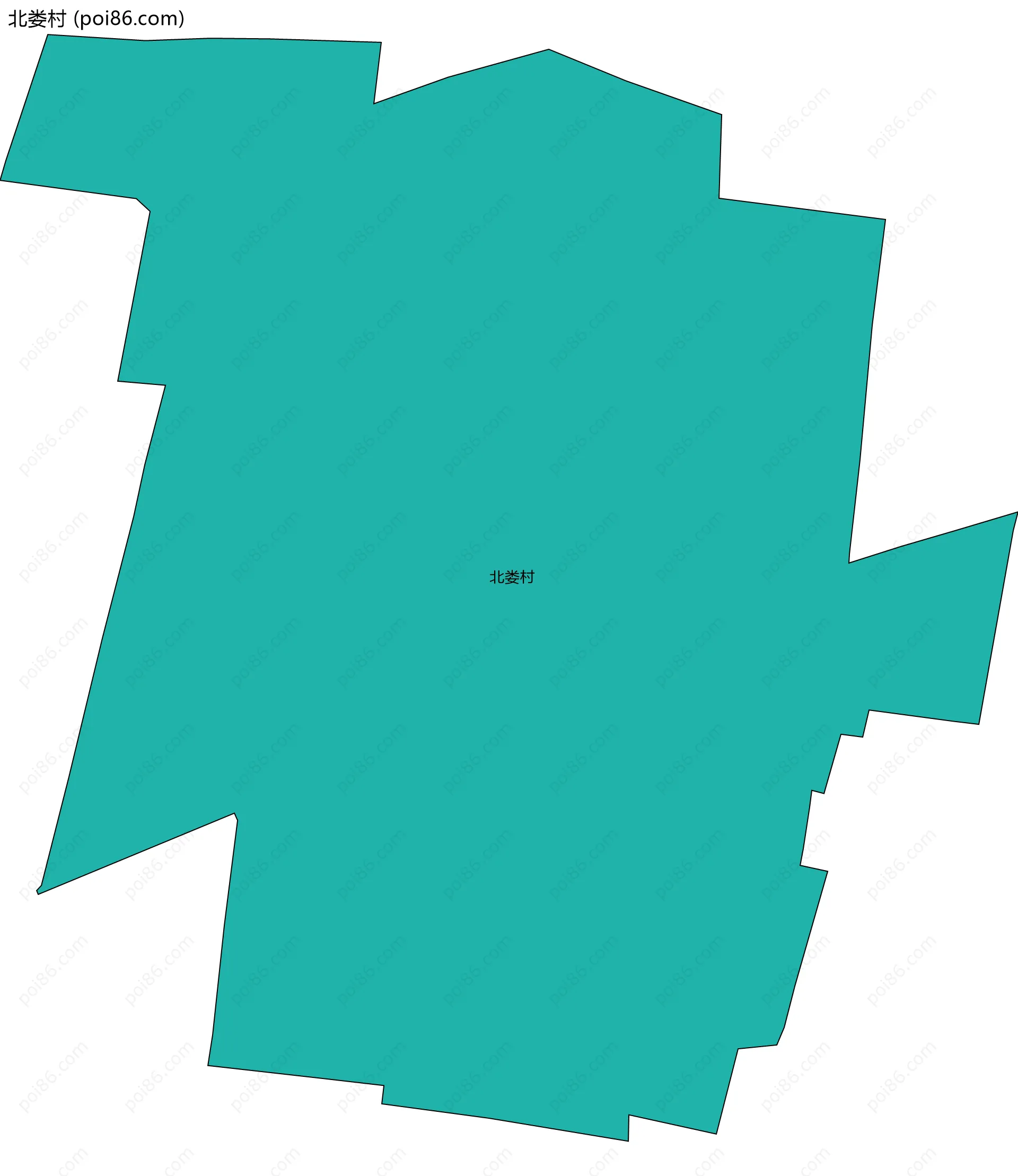 北娄村边界地图