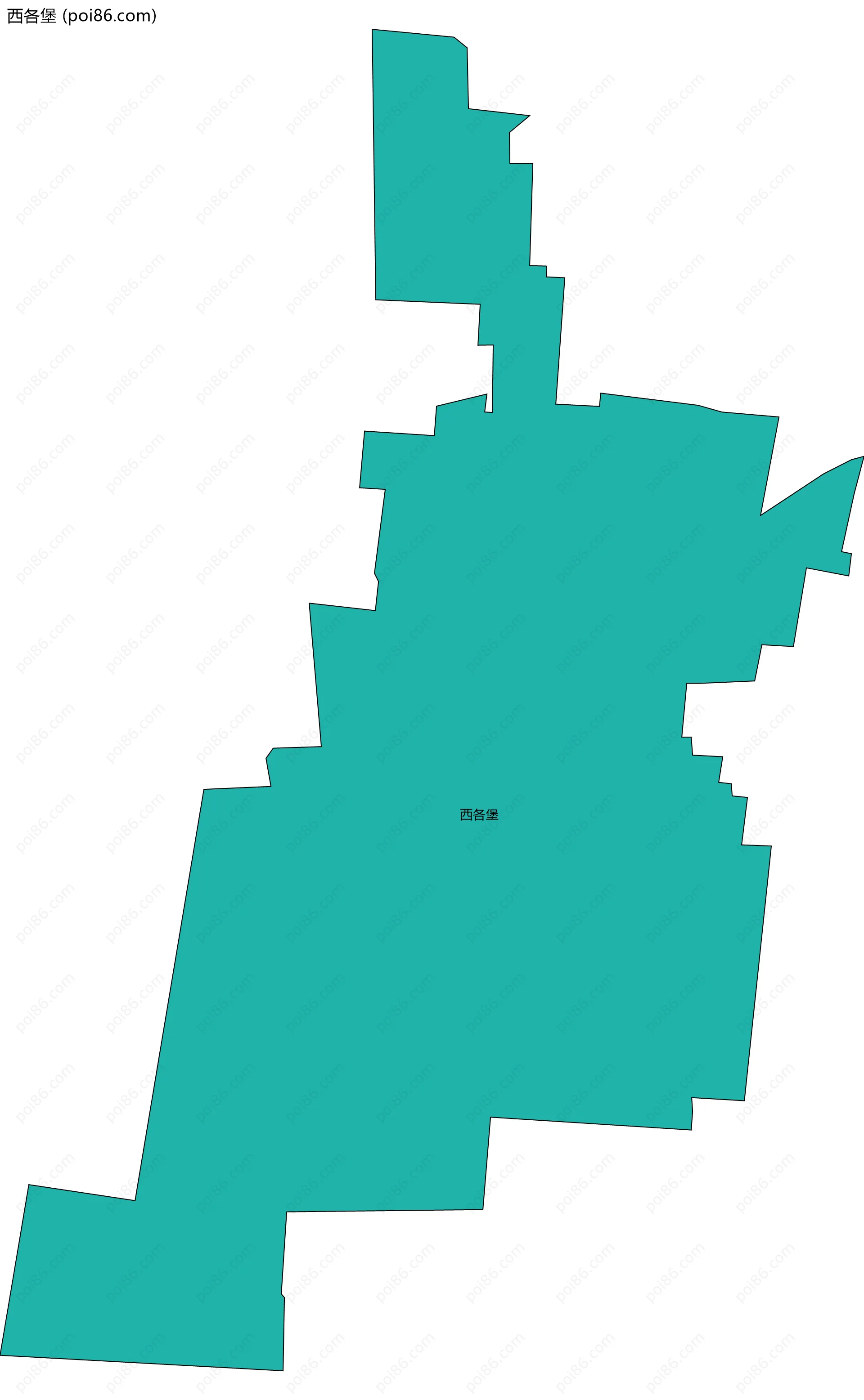 西各堡边界地图