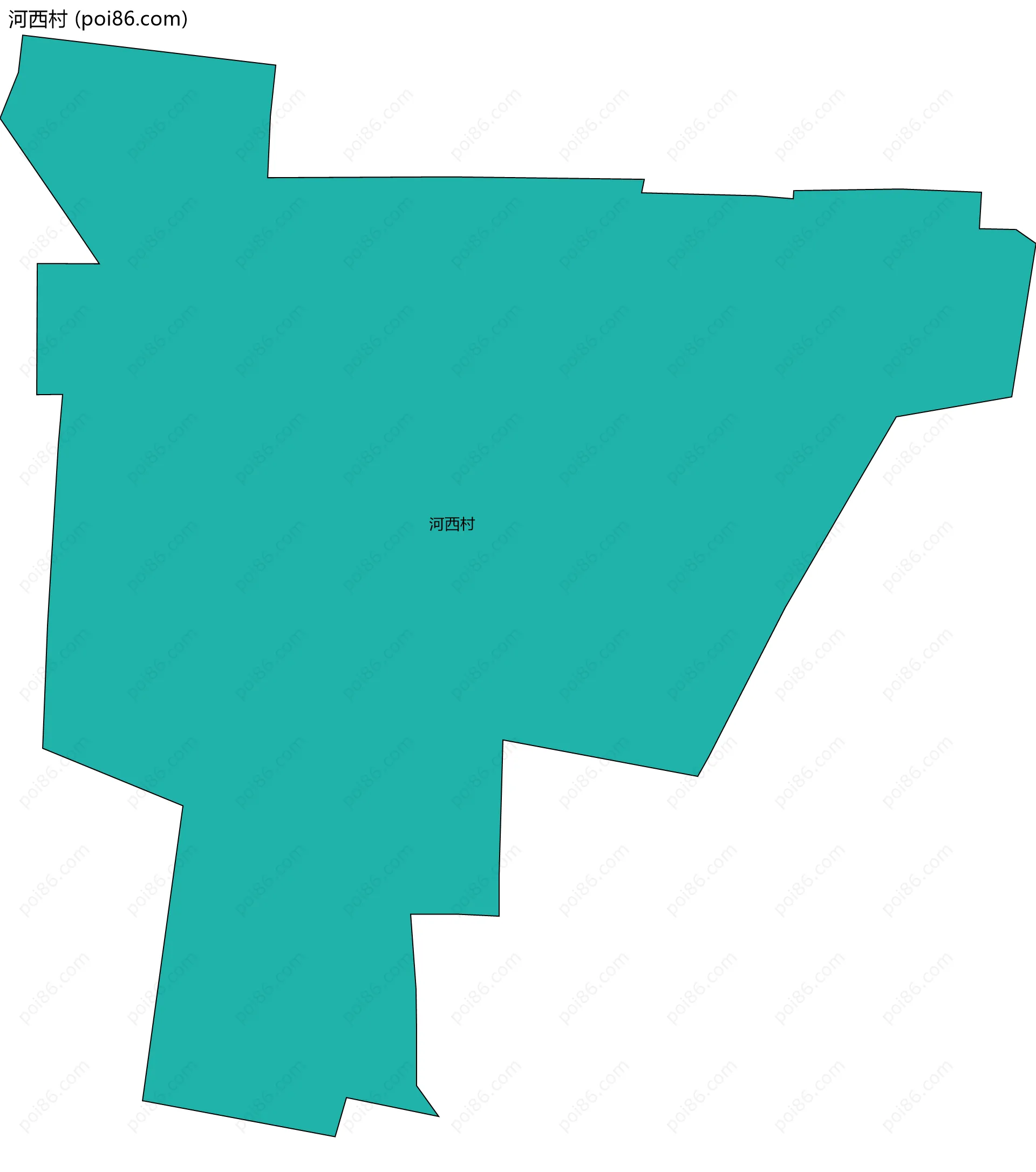 河西村边界地图