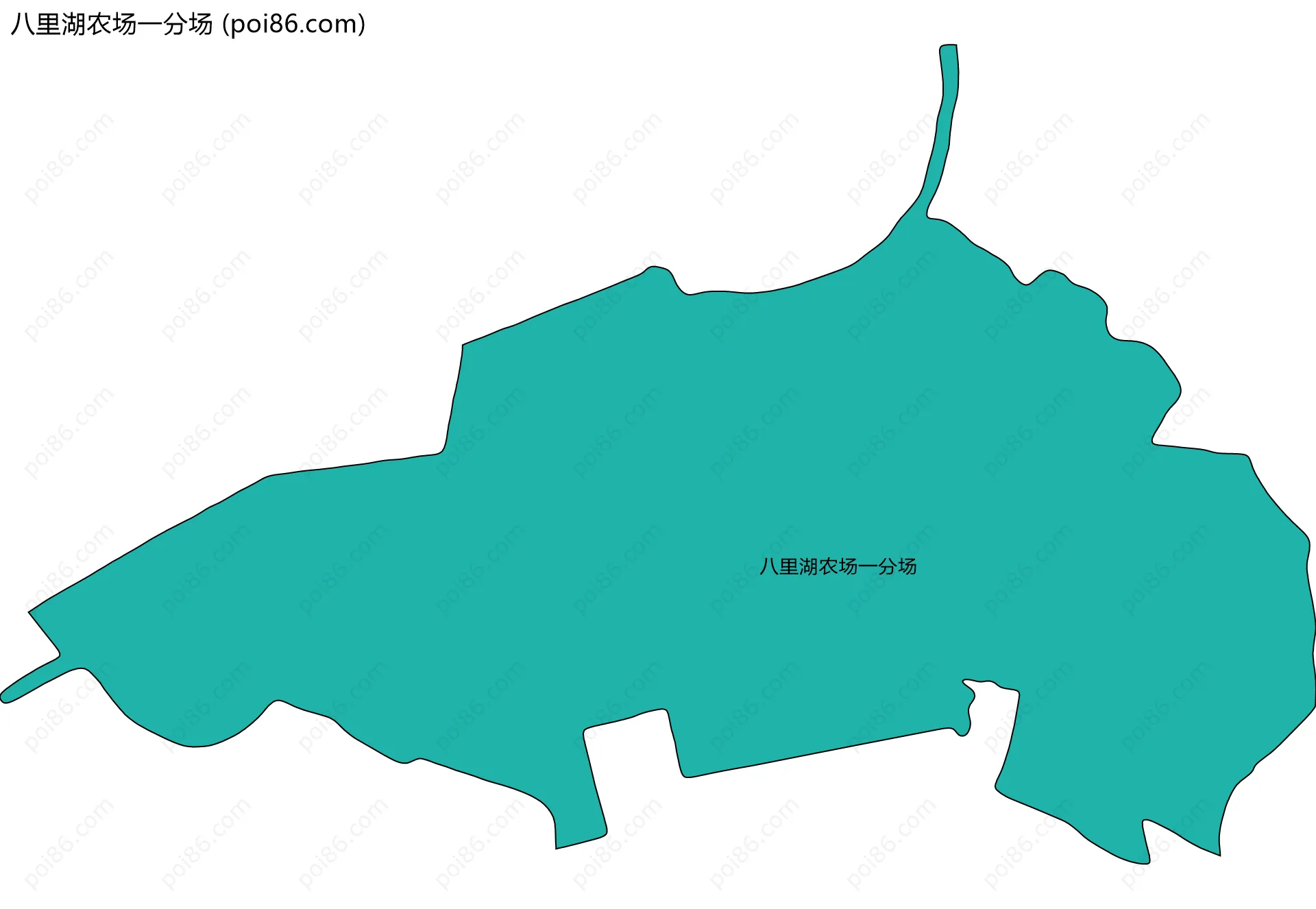 八里湖农场一分场边界地图