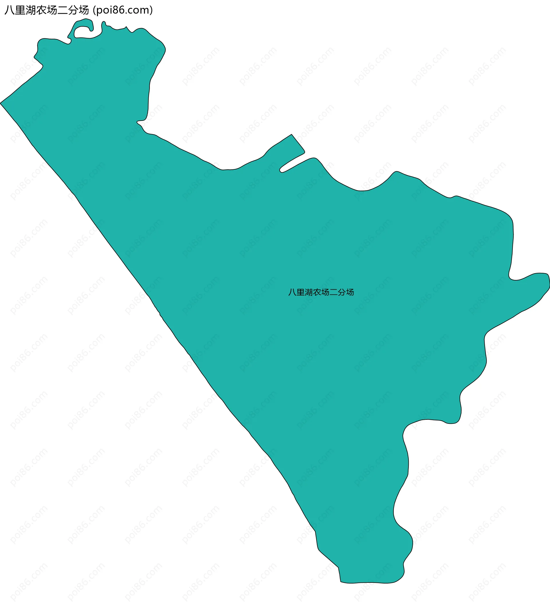 八里湖农场二分场边界地图