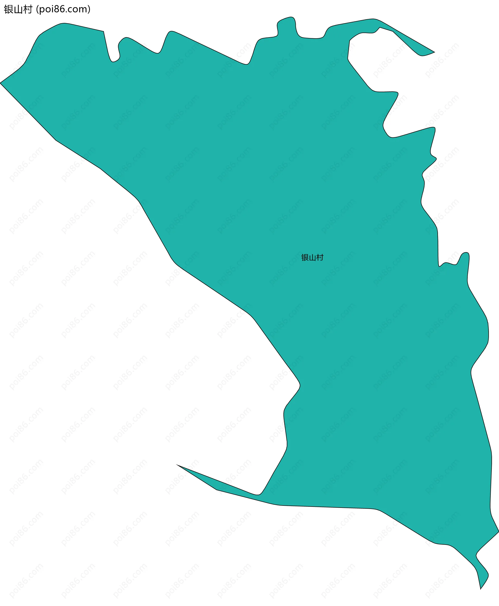 银山村边界地图