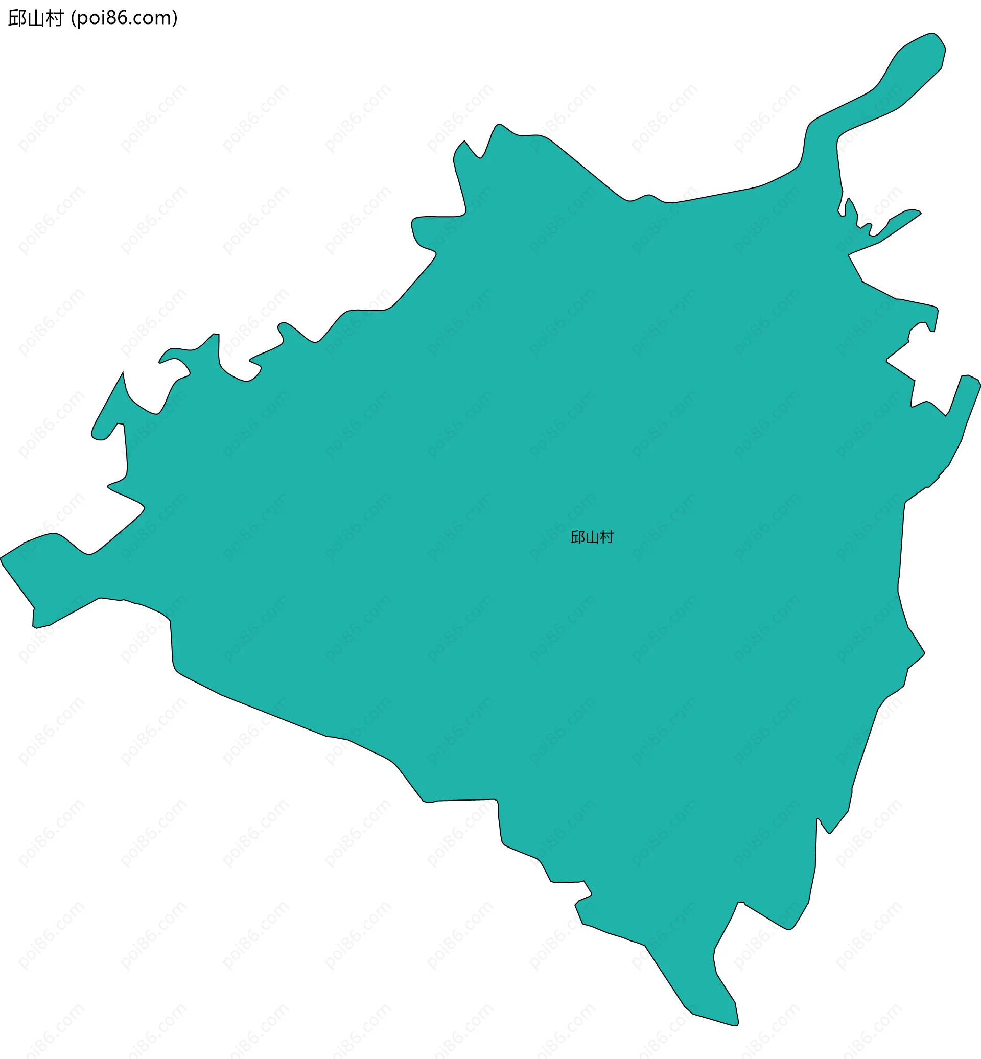 邱山村边界地图