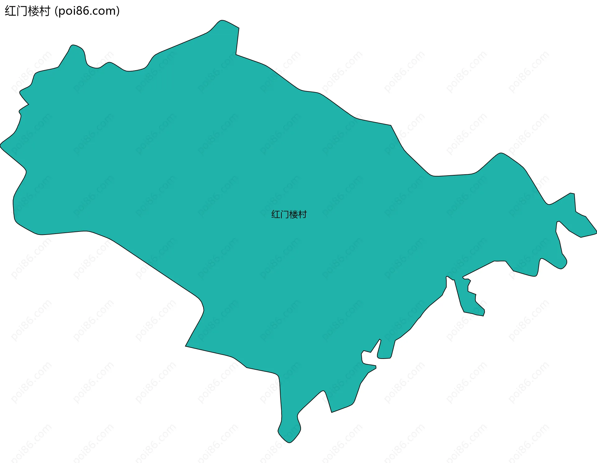 红门楼村边界地图