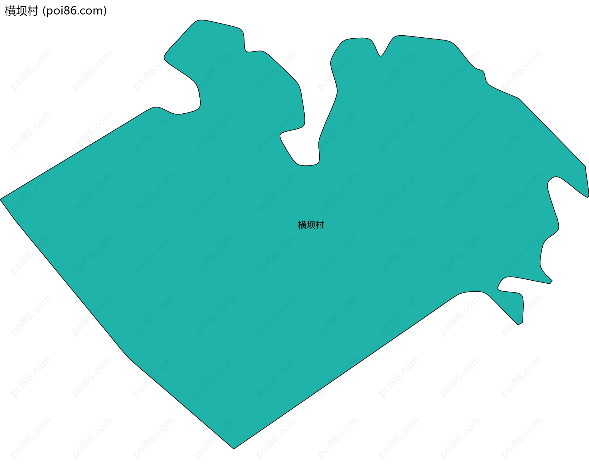 横坝村边界地图