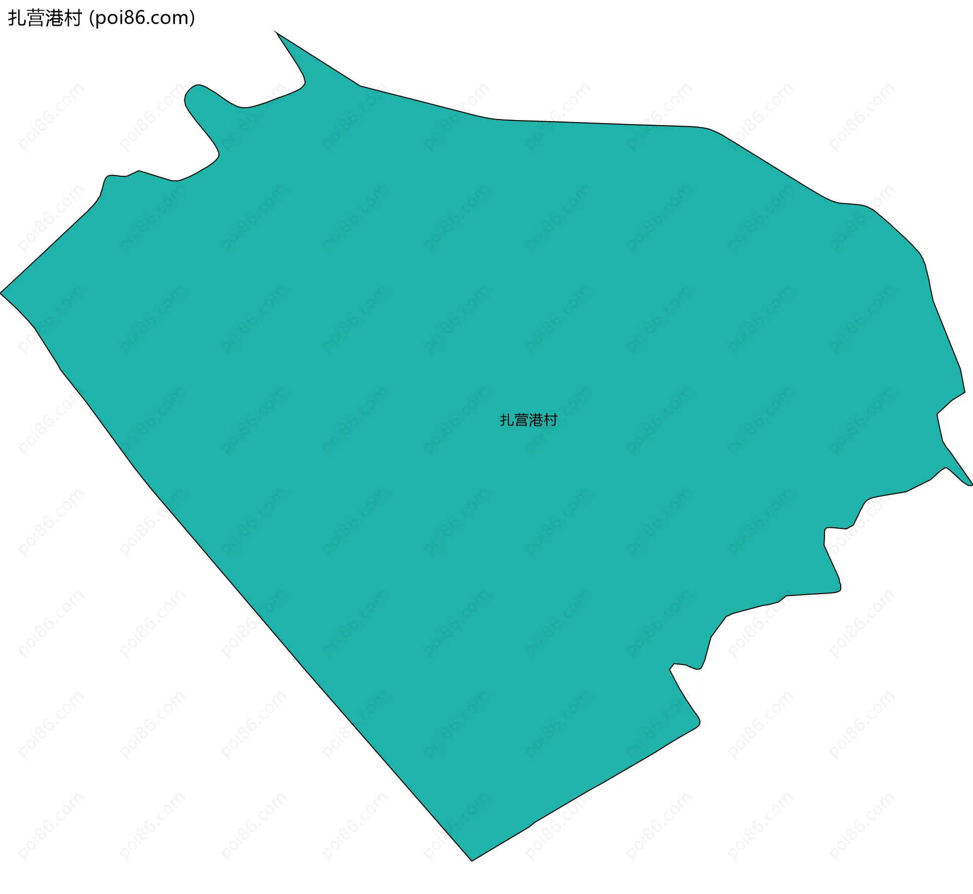 扎营港村边界地图