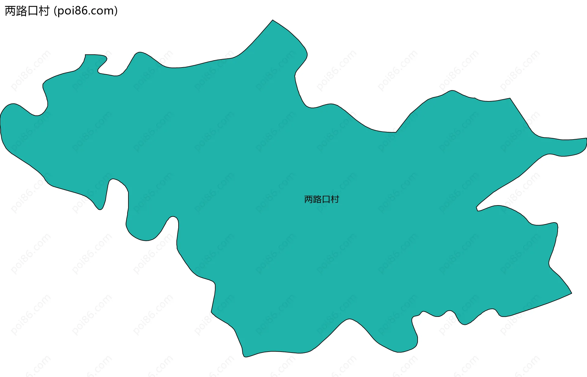 两路口村边界地图