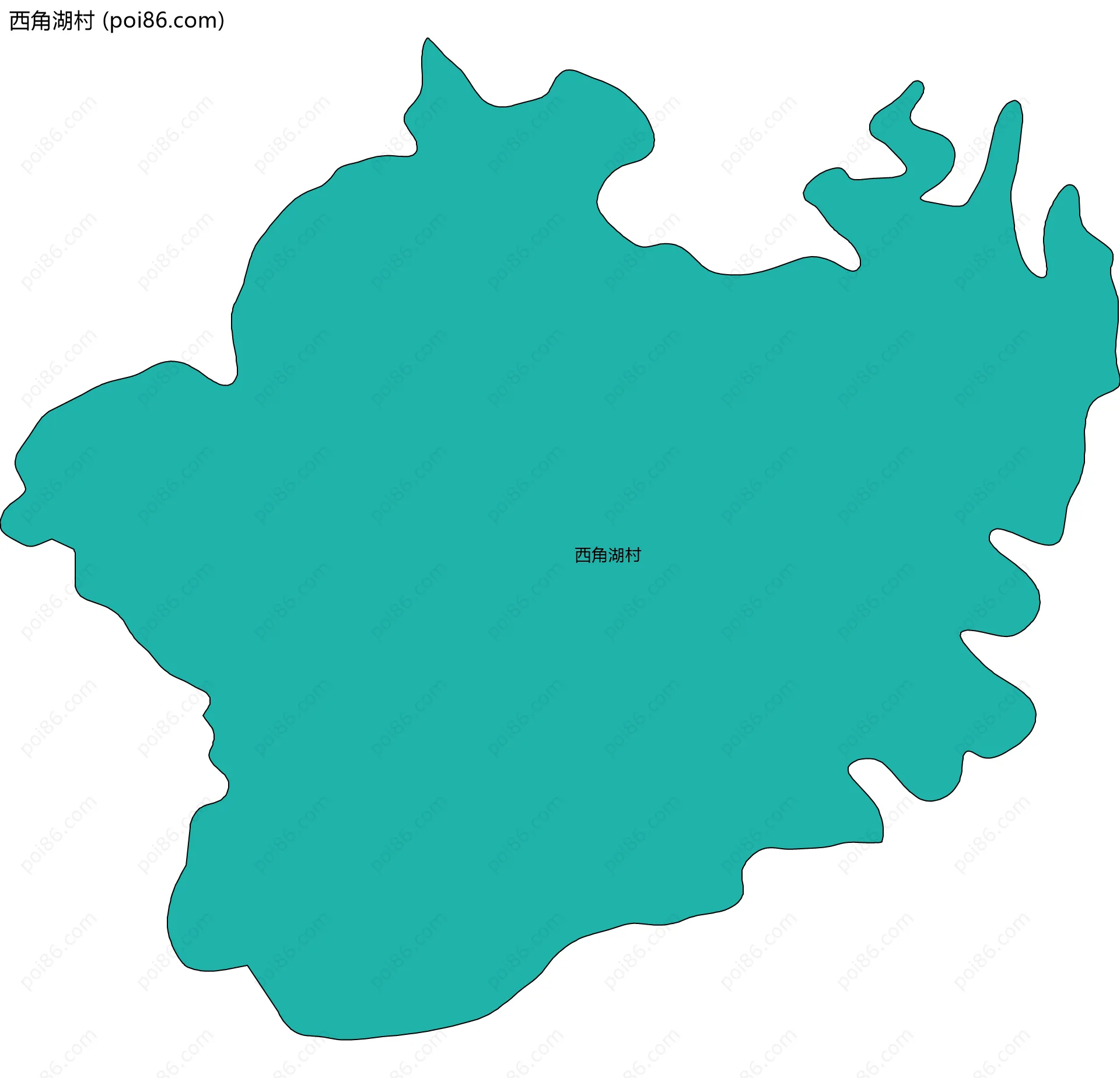 西角湖村边界地图