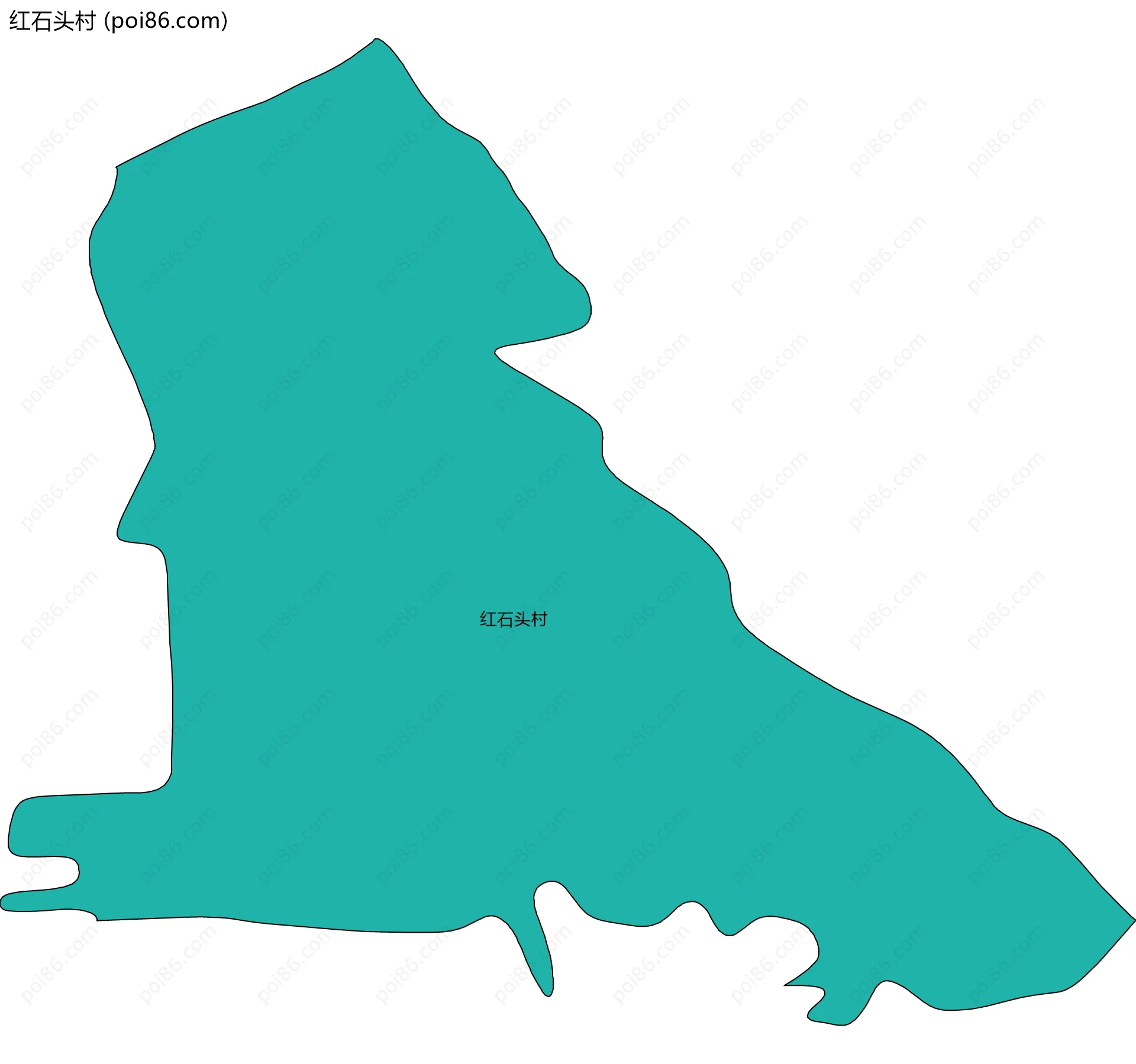 红石头村边界地图