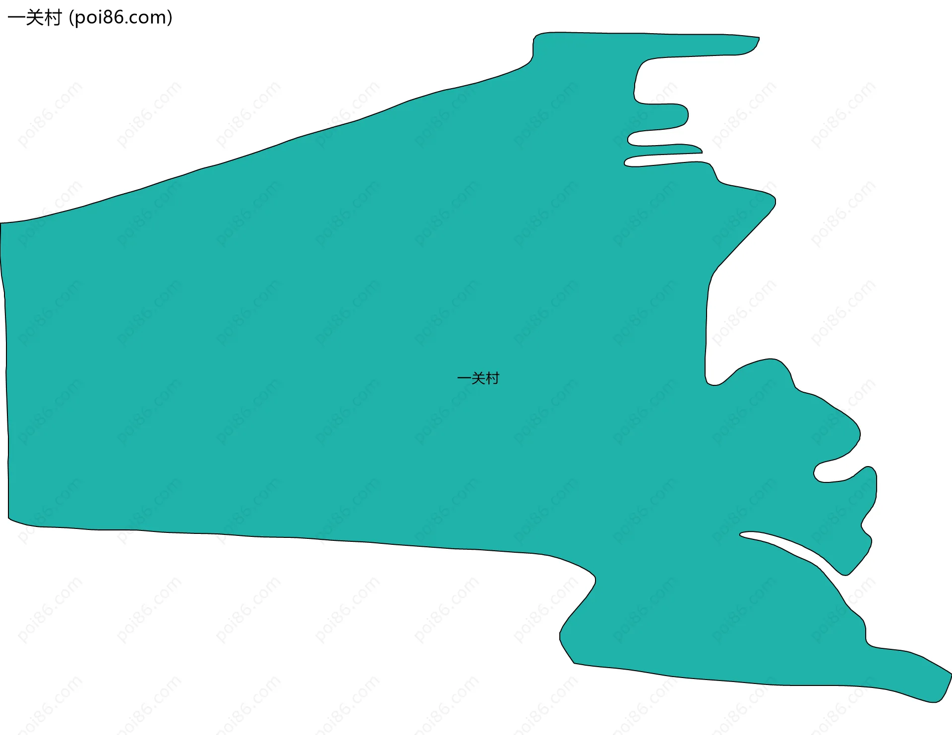 一关村边界地图