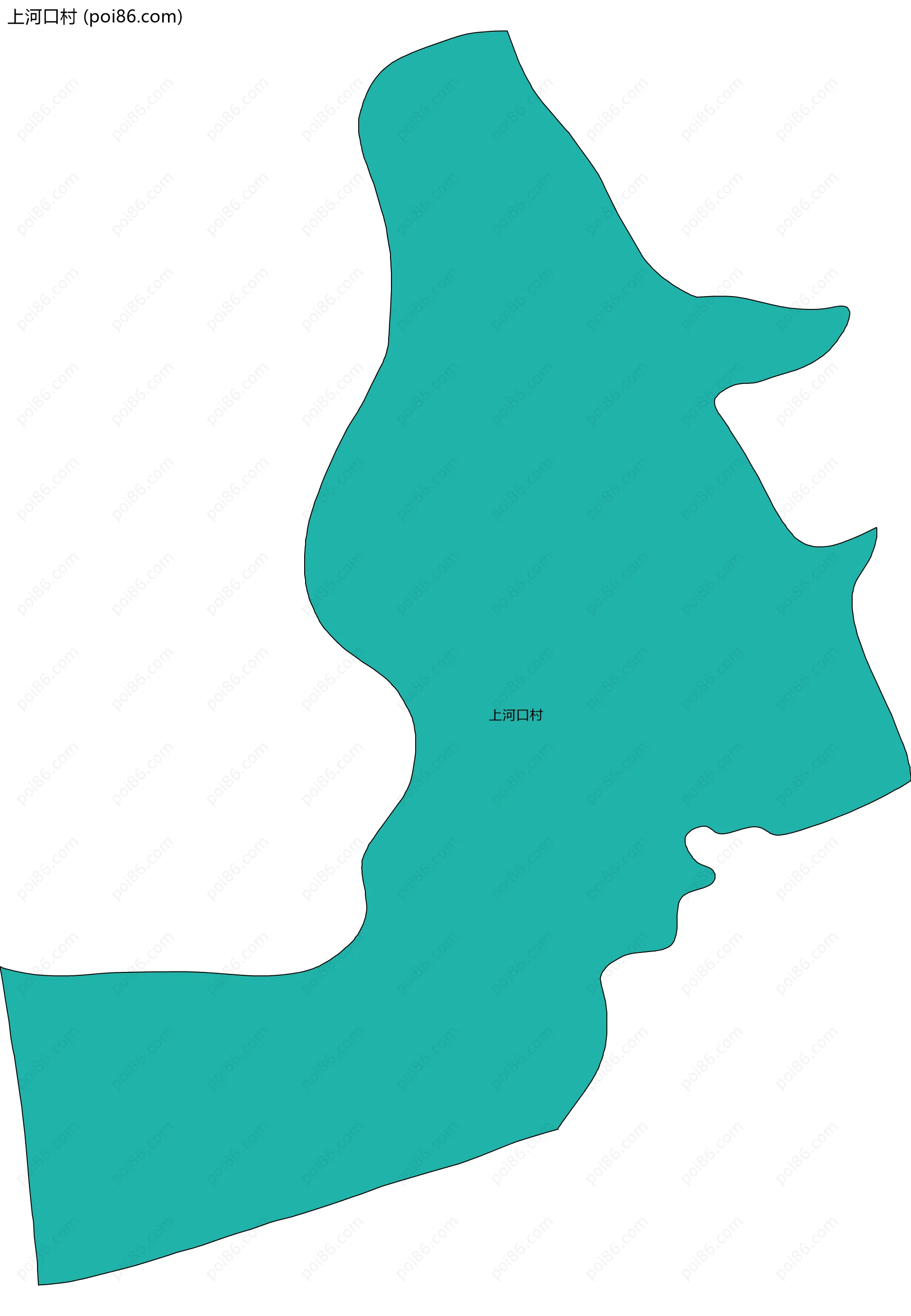 上河口村边界地图