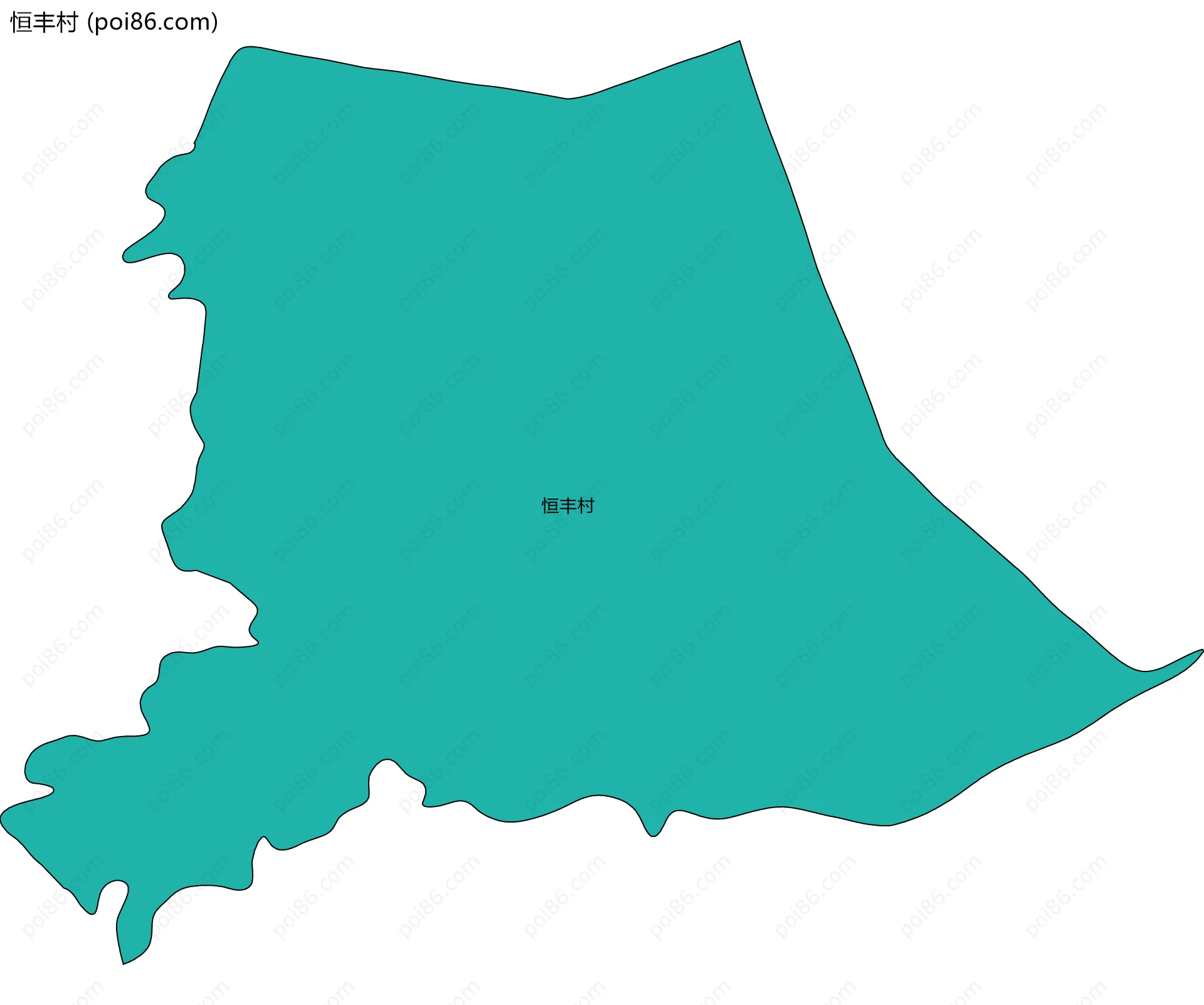 恒丰村边界地图